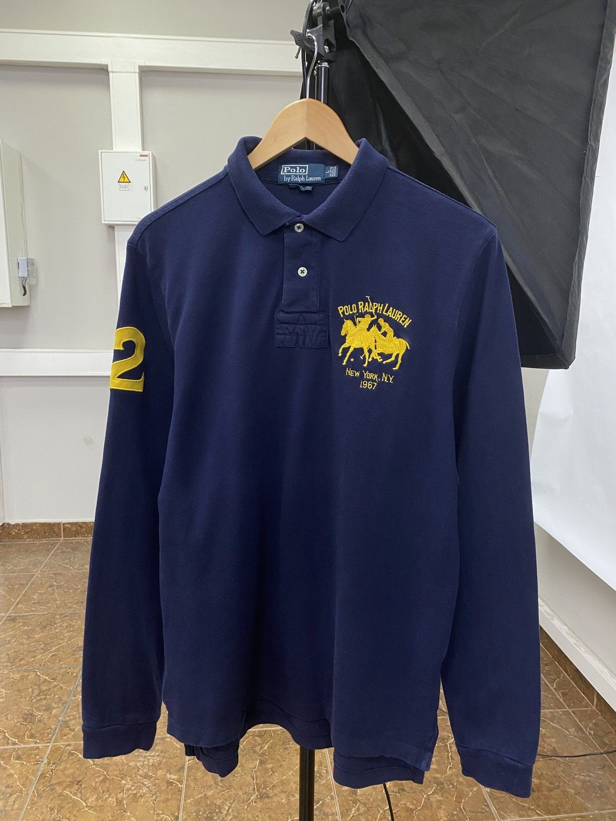 Polo Ralph Lauren 🇺🇸 Vintage 90s Polo Ralph Lauren New York Polo Long Sleeve Size US L / EU 52-54 / 3 - 1 Thumbnail