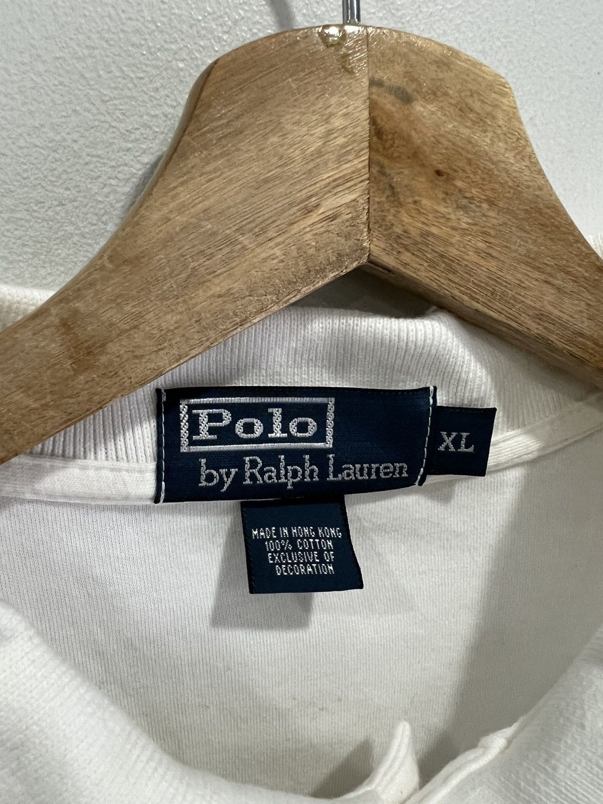 Polo Ralph Lauren Vintage Ralph Lauren Polo Shirt white Size US XL / EU 56 / 4 - 3 Thumbnail
