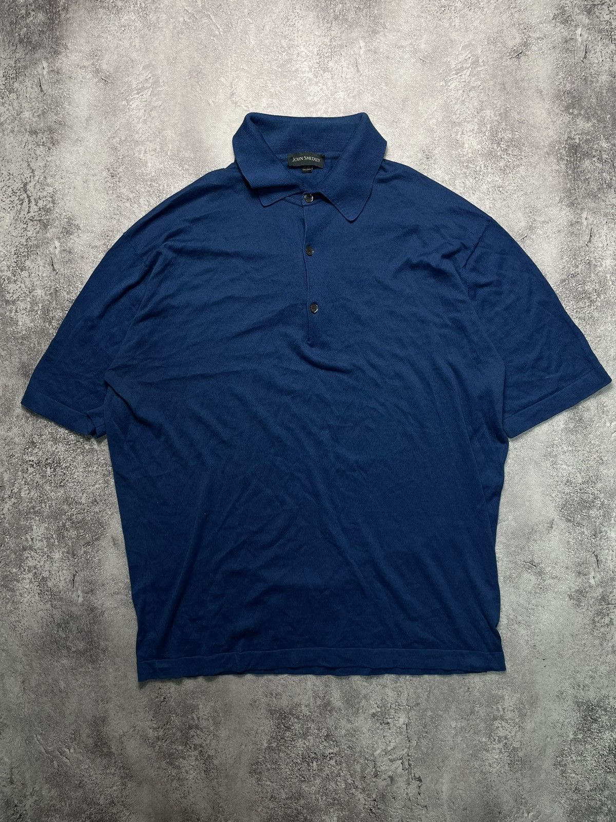 John Smedley Sea Island Cotton Knit Polo XL Slim