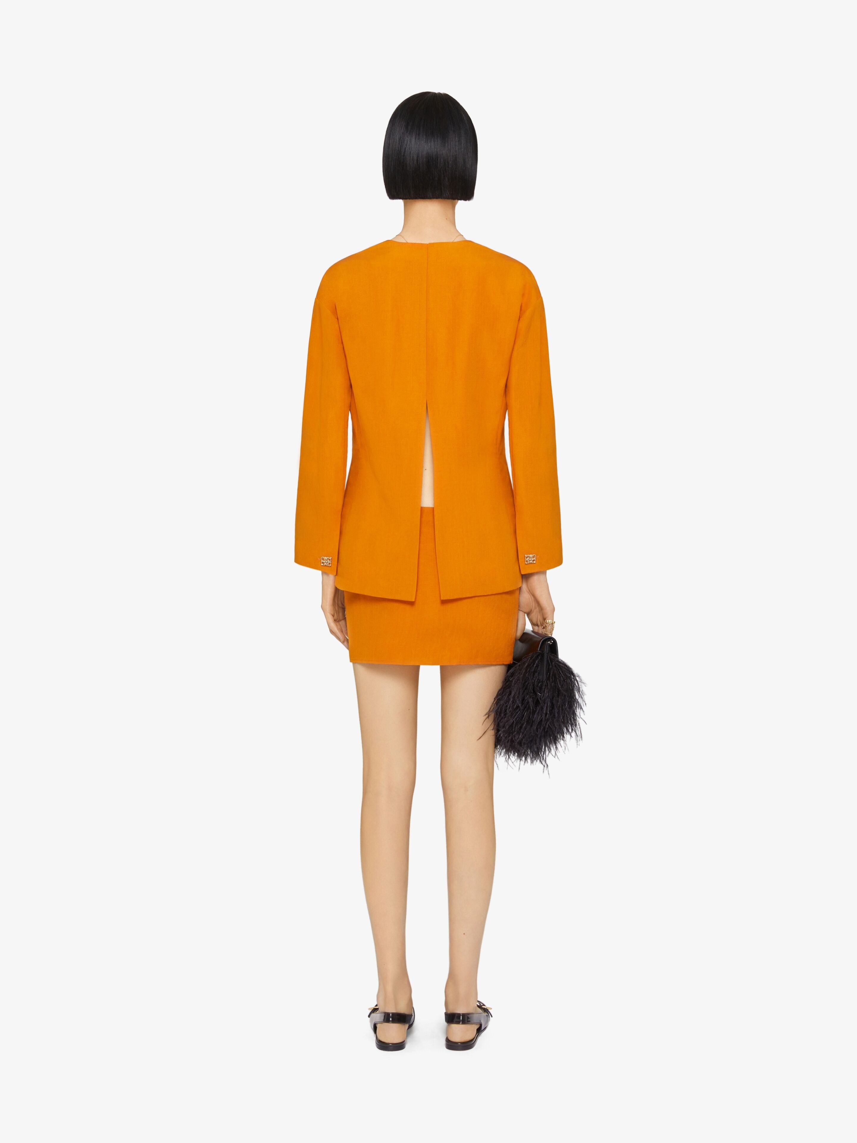 Givenchy o1w1db10825 Mini Skirt With 4G Liquid in Orange Size 32" / US 10 / IT 46 - 4 Thumbnail