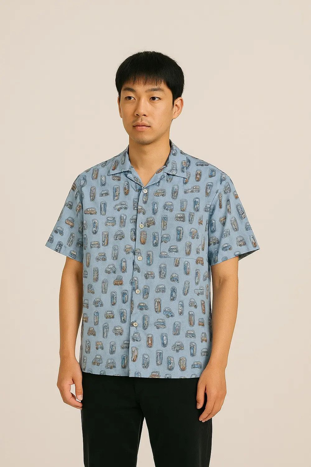 Ocean Pacific Op Multicolour Overprint Pop art Oversized Shirt Button Up Size US XL / EU 56 / 4 - 1 Thumbnail