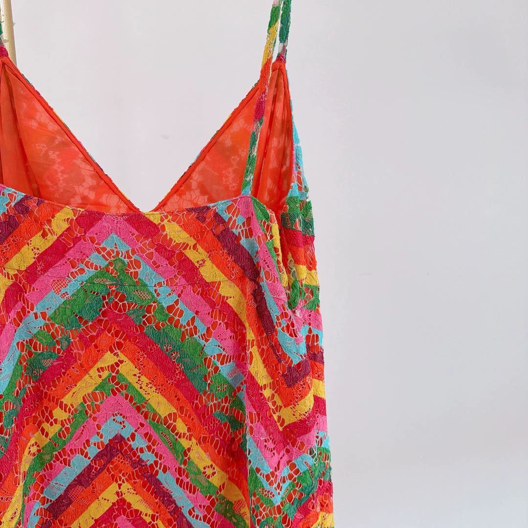 Valentino Valentino Multicolor Striped Camisole Dress Women's 44 Size M / US 6-8 / IT 42-44 - 5 Thumbnail