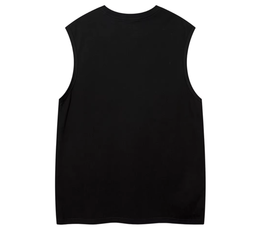 Japanese Brand Cotton Hip Hop Vest Black Size US XL / EU 56 / 4 - 2 Thumbnail
