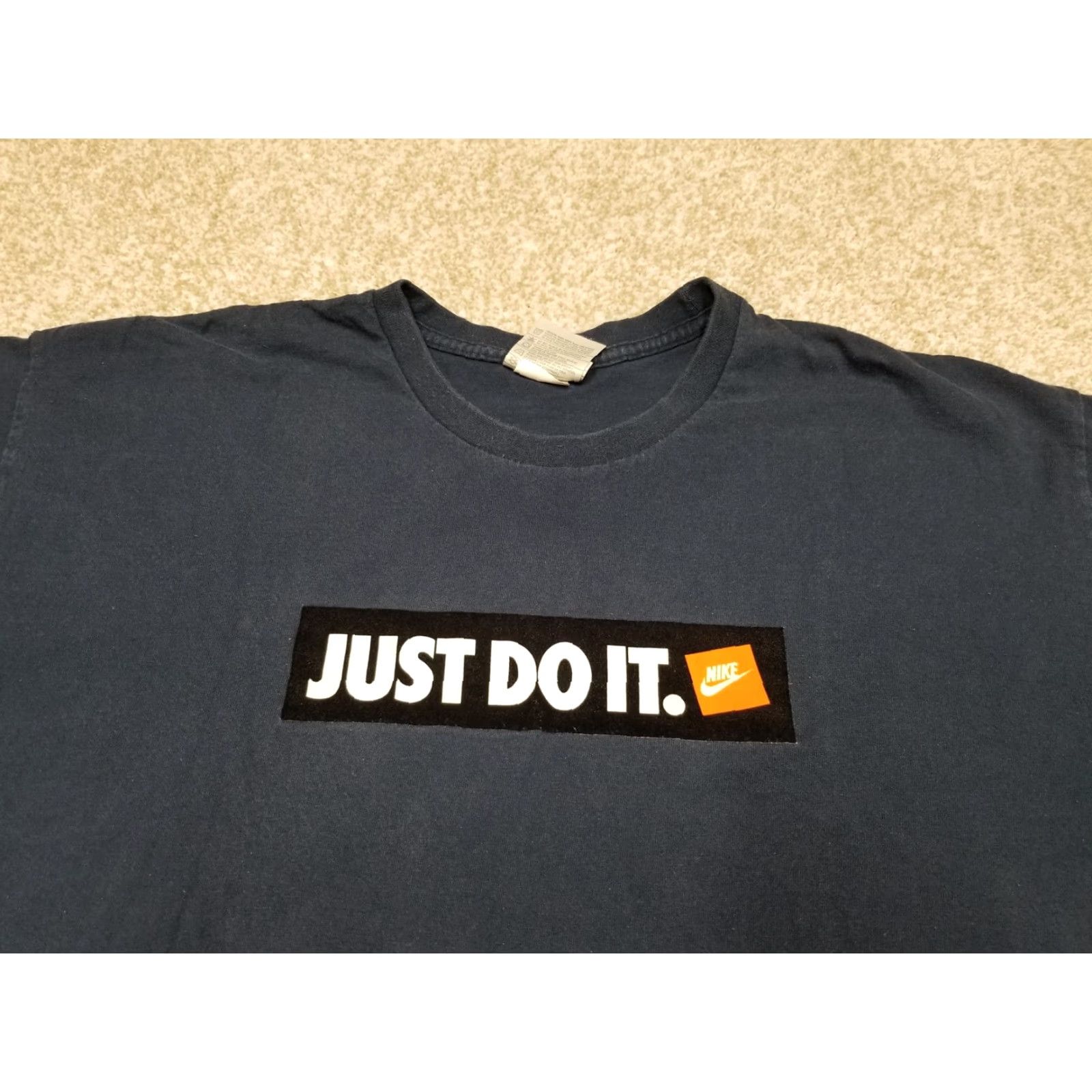 Nike VINTAGE Nike Shirt Mens XL Blue Just Do It Crewneck Single Stitch TEE Size US XL / EU 56 / 4 - 2 Thumbnail
