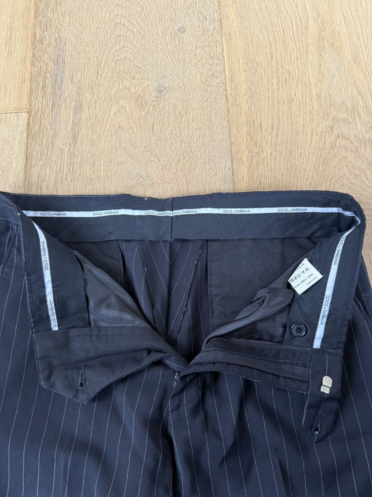 Dolce & Gabbana × Vintage Vintage Pinstripe Dolce & Gabana Suit Pants Size US 32 / EU 48 - 4 Thumbnail