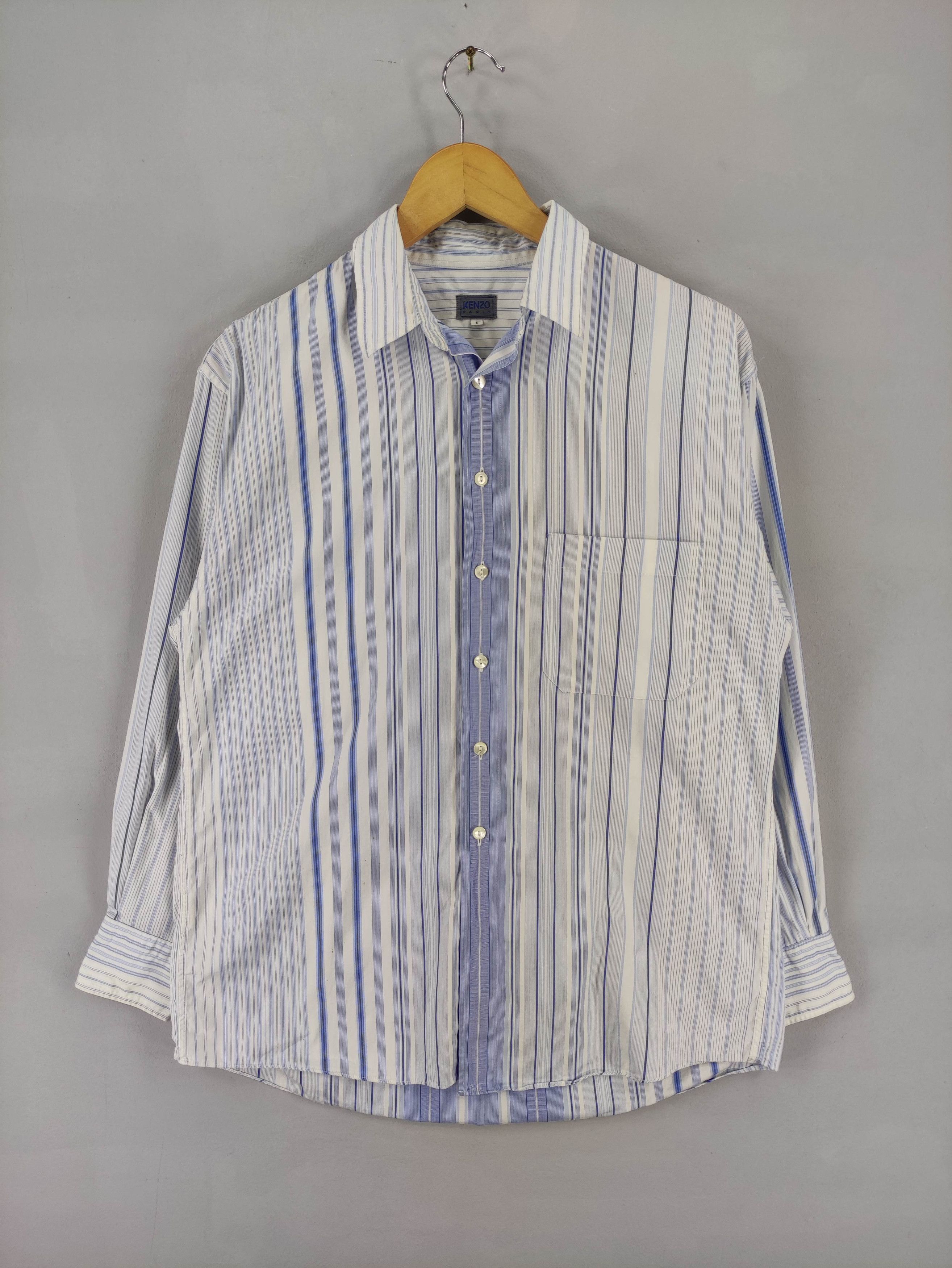 Kenzo Vintage Kenzo Shirt Button Up Striped Long Sleeve Size US M / EU 48-50 / 2 - 1 Thumbnail