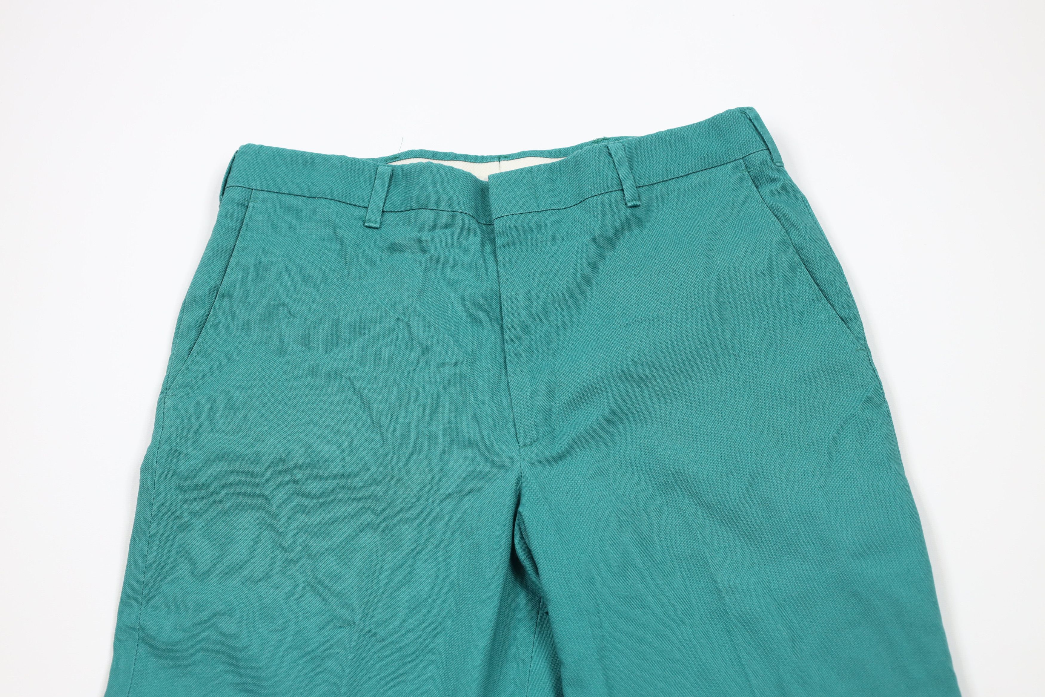 Vintage Vintage 70s Streetwear Flared Wide Leg Chino Pants Green Size US 30 / EU 46 - 2 Thumbnail