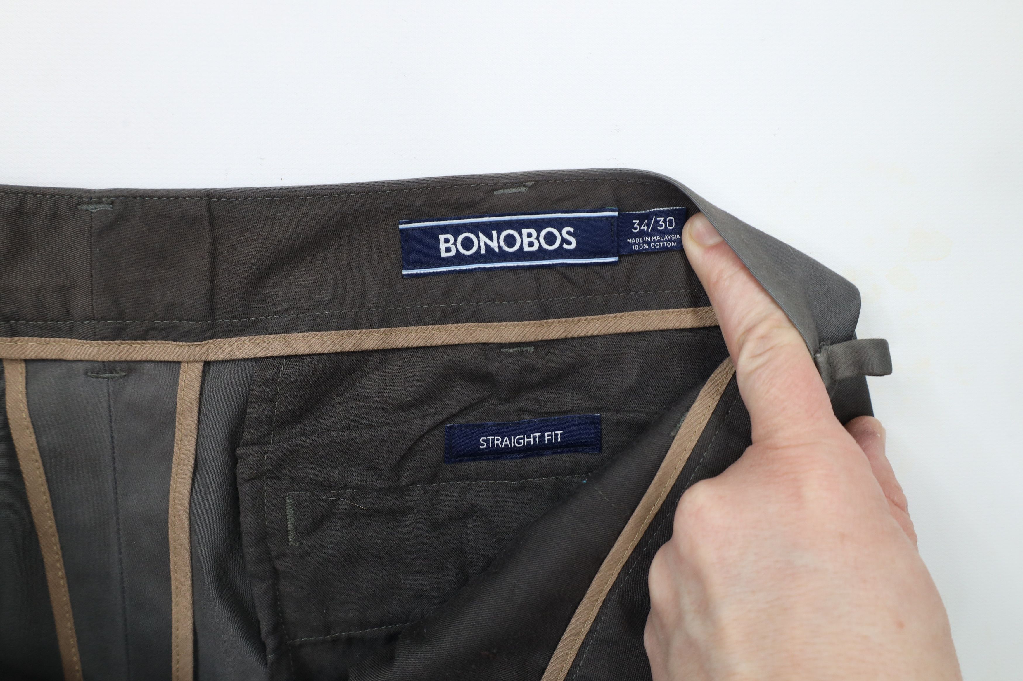 Bonobos × Vintage Bonobos Thursday Straight Leg Chino Pants Trousers Gray Size US 34 / EU 50 - 8 Thumbnail