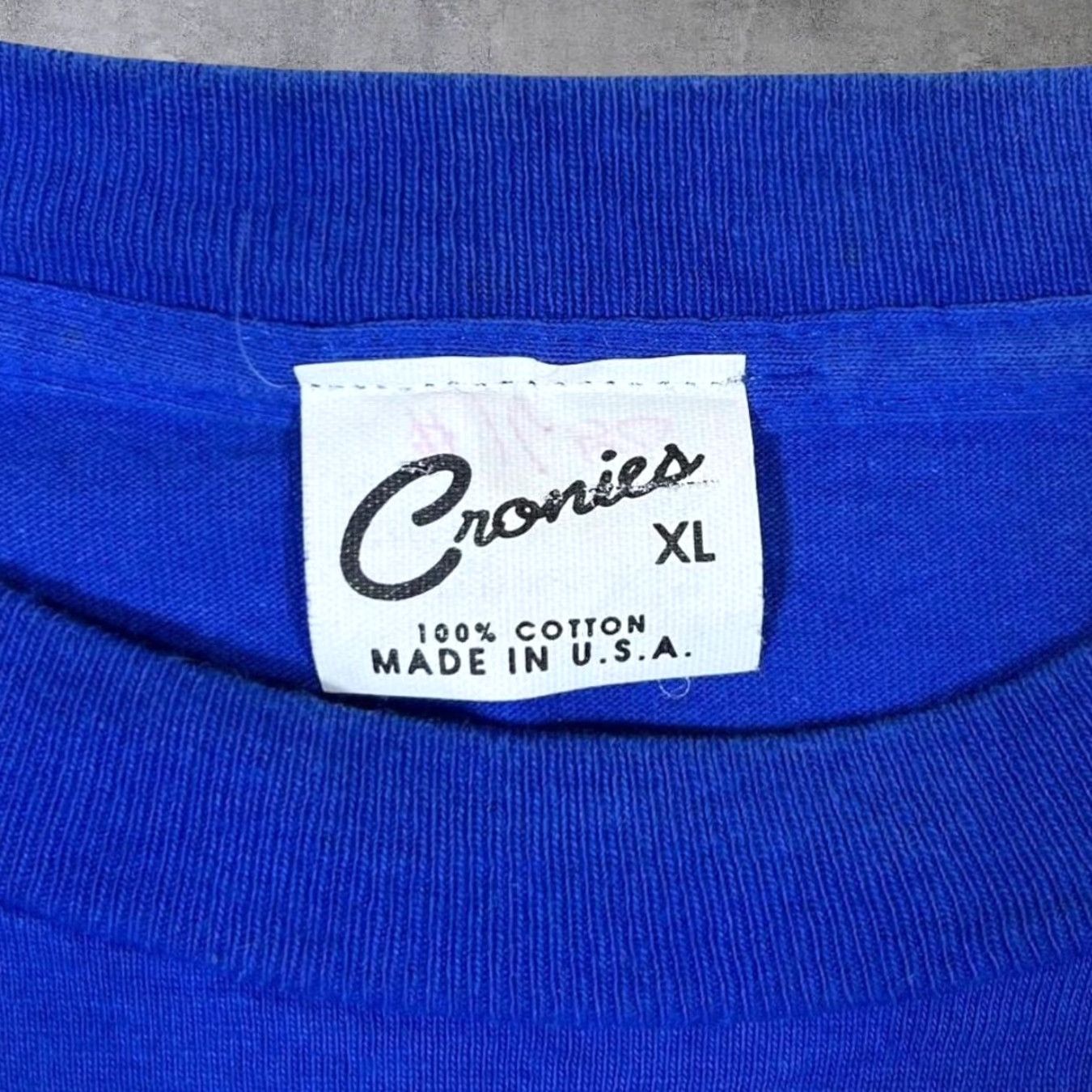 Vintage VINTAGE Cronies Rock And Roll Hall Of Fame "Built 4 Rock" T-Shirt XL Blue Mens Shirt Size US XL / EU 56 / 4 - 2 Thumbnail