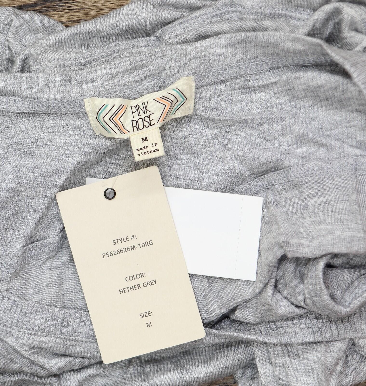Other Nwt Pink Rose Side-slit Sharkbite Tank Top Heather Gray M Size M / US 6-8 / IT 42-44 - 4 Thumbnail