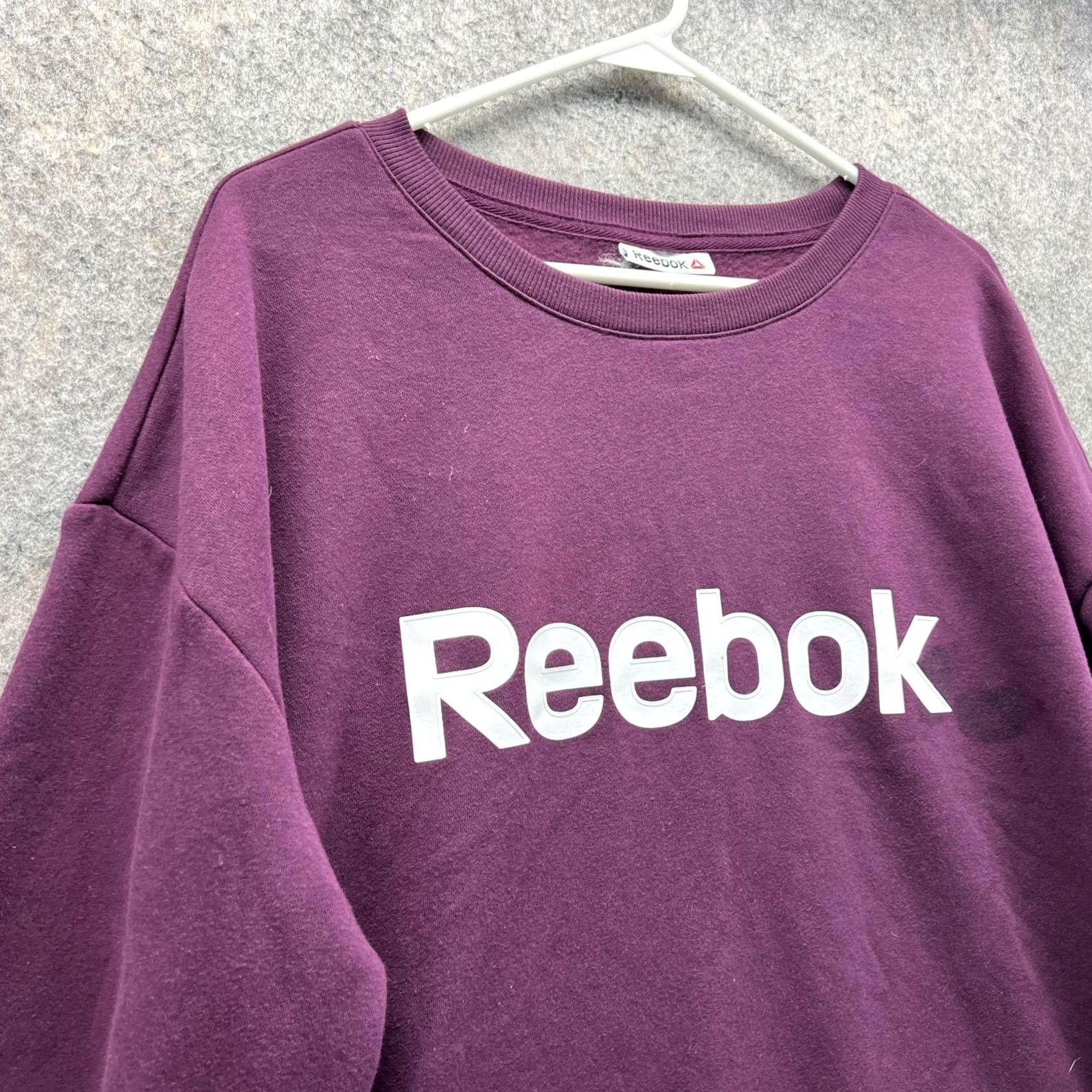 Reebok Reebok Sweater Women 2XL Purple Fleece Pullover Crewneck Sweatshirt Big Size XXL / US 16-18 / IT 52-54 - 6 Thumbnail