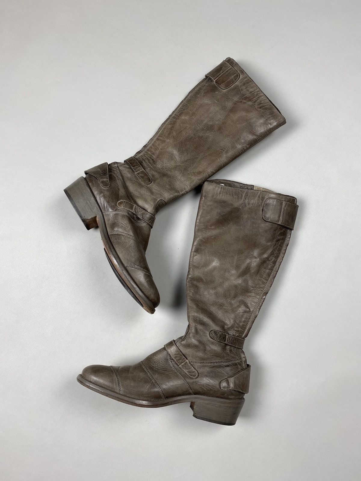 Belstaff Belstaff Trialmaster leather over the knee biker boots shoes Size US 8 / IT 38 - 13 Thumbnail