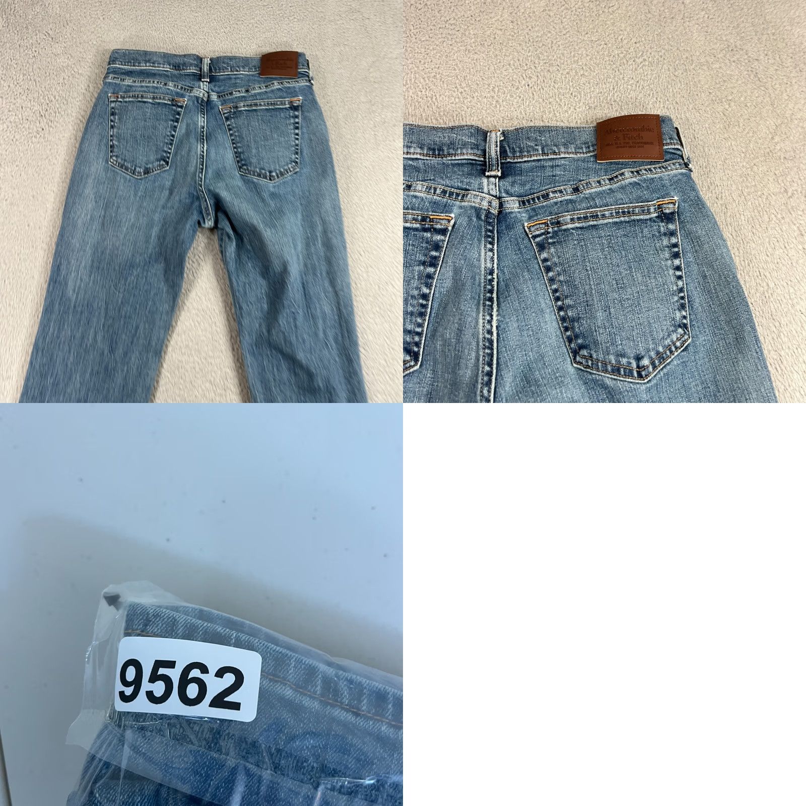 Abercrombie & Fitch Abercrombie & Fitch Jeans Athletic Straight Mens 32x28 Tag 30x30 Logo Stretch Denim Blue 5-Pocket Signature Stretch Modern Classic Mens Size US 30 / EU 46 - 9 Thumbnail