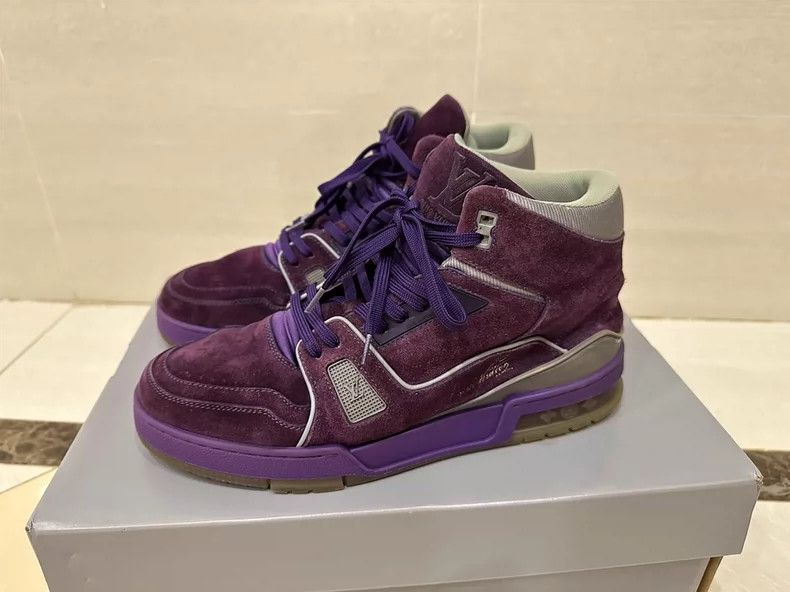 Louis Vuitton Purple High-Top Sneakers - dmc