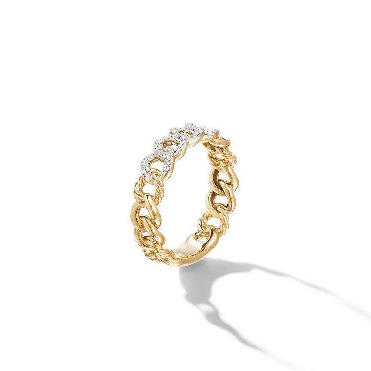 David Yurman o1s1wg111025 R16350D /Size 9 /Curb Link Band Ring in Golden Size ONE SIZE - 3 Thumbnail