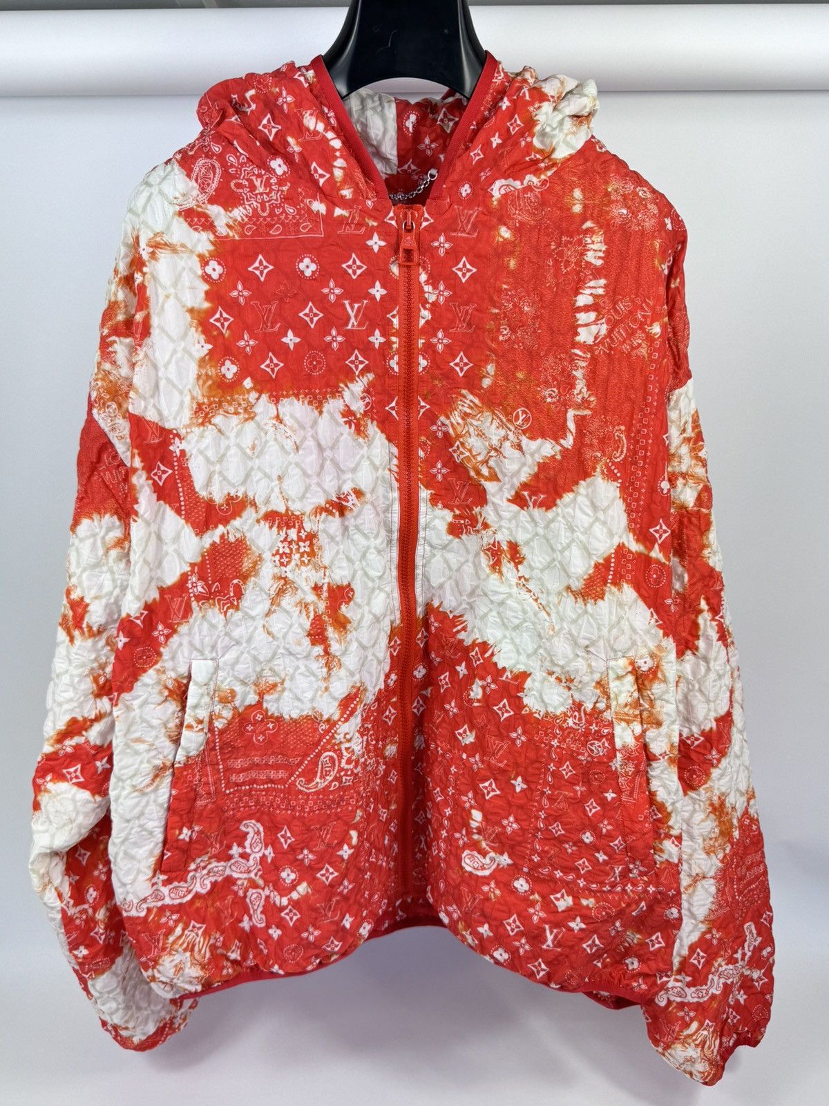 BANDANA MONOGRAM PRINT WINDBREAKER JACKET