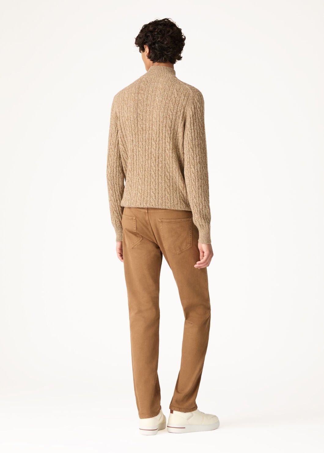 Loro Piana o1w1db10725 FAD7358 Treccia Sweater in Camel Size US XL / EU 56 / 4 - 5 Thumbnail