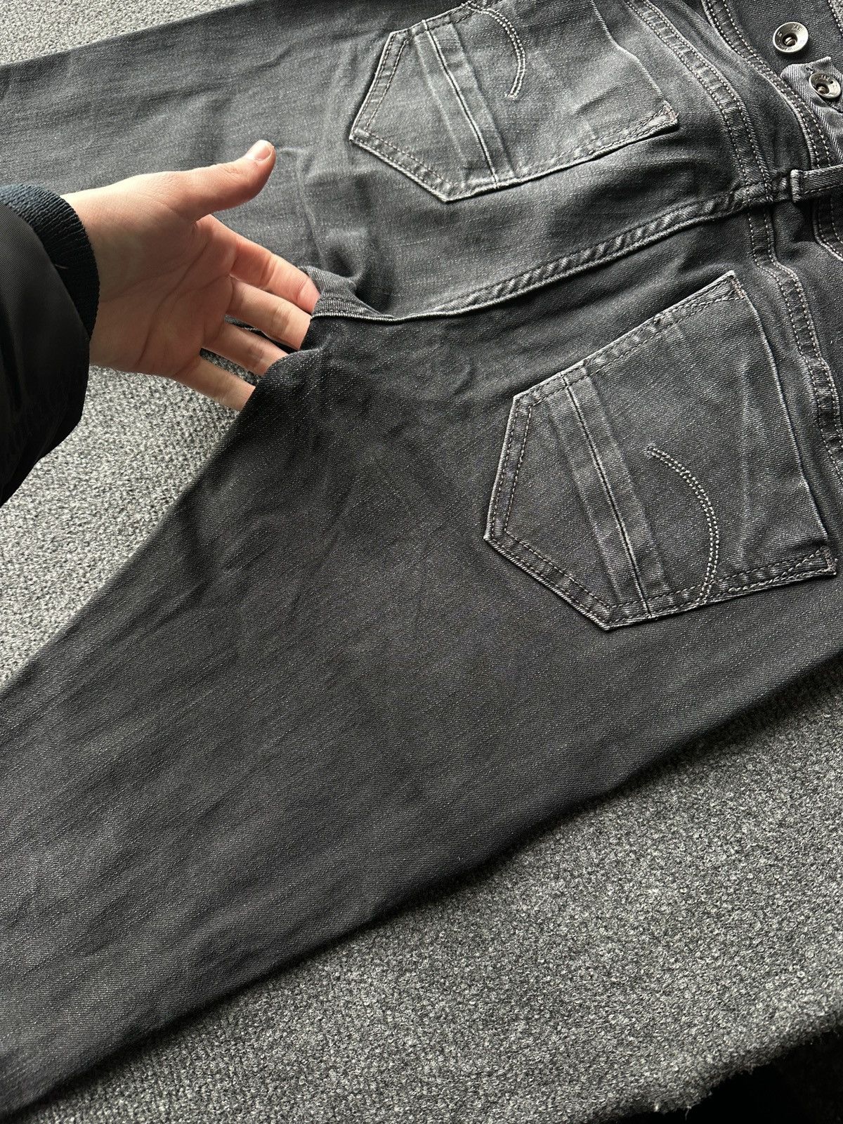G-Star 🚨VNTG G STAR RAW GRAY FADED RARE AVANT GARDE JEANS Y2K Size 26" / US 2 / IT 38 - 15 Thumbnail