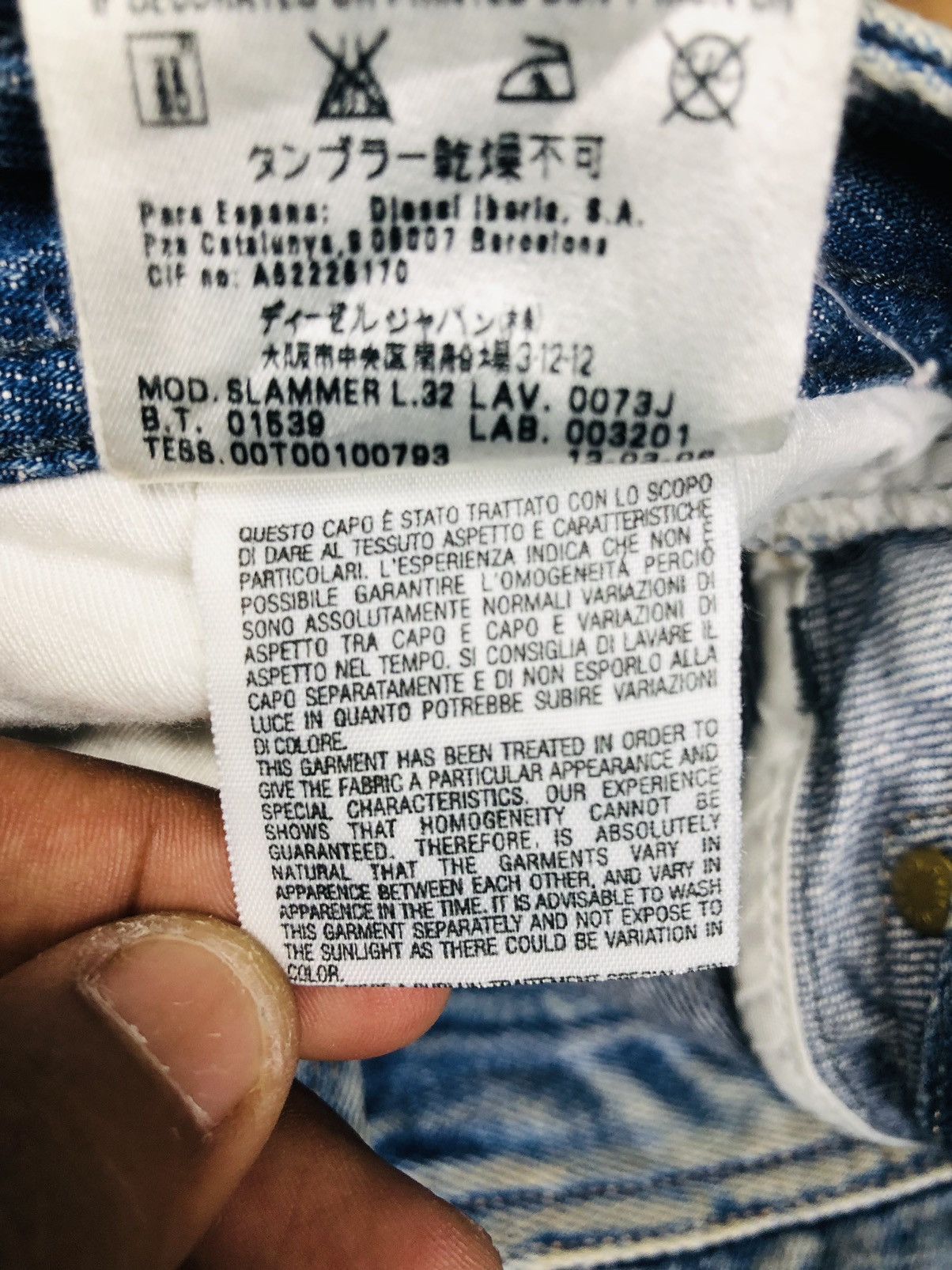 Diesel Diesel Industry Distress Jeans (36) Size US 33 - 17 Thumbnail