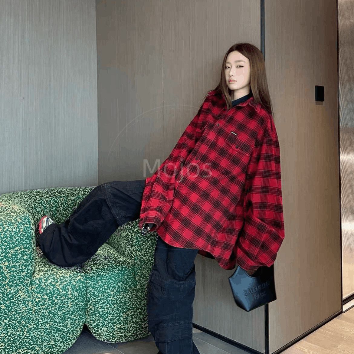 Balenciaga Sz 2 Balenciaga 23SS Fake Layers Plaid Jacket-2508 Size US M / EU 48-50 / 2 - 8 Thumbnail