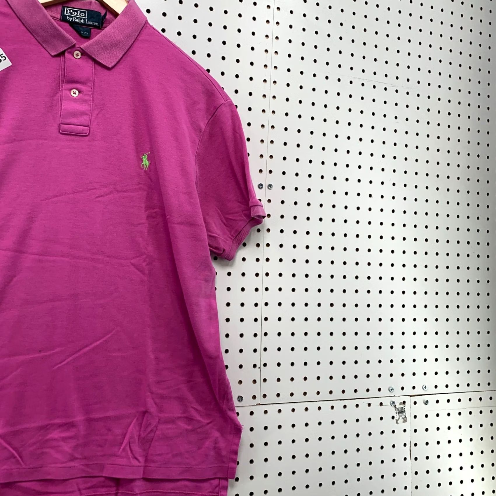 Polo Ralph Lauren Polo Ralph Lauren Polo Shirt Adult Large Pink Green Pony Short Sleeve Mens Size US L / EU 52-54 / 3 - 4 Thumbnail