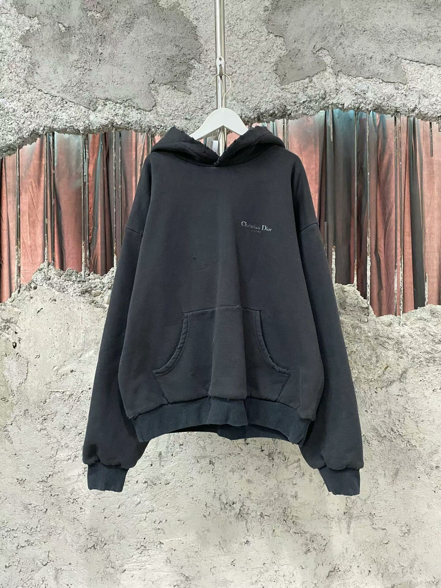 Dior Dior Distressed Logo Hoodie in Size Large Size US L / EU 52-54 / 3 - 1 Thumbnail