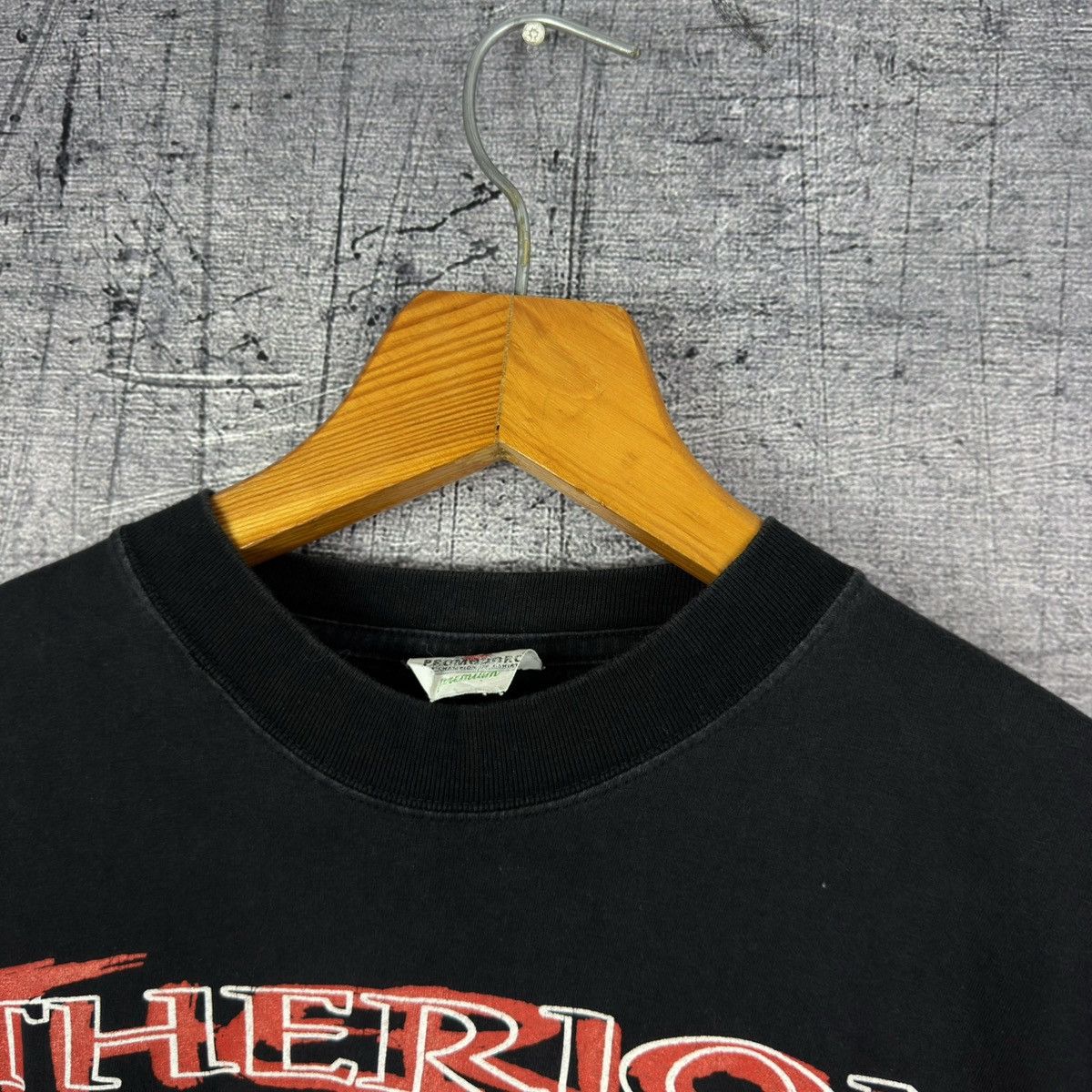 Band Tees RARE Vintage 1996 Therion Theli long sleeve t shirt metal Size US XL / EU 56 / 4 - 5 Thumbnail
