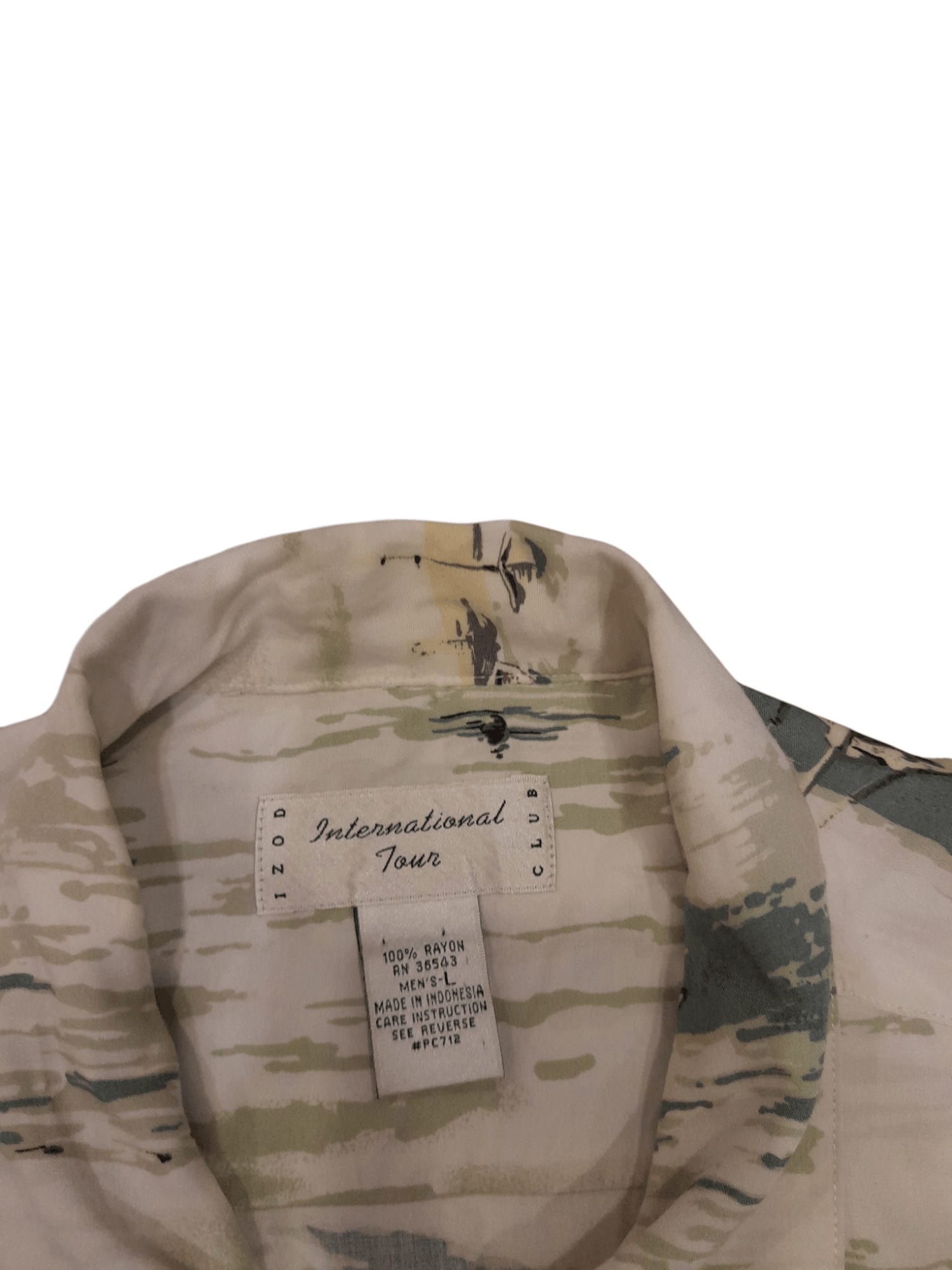 Izod IZOD 100 Rayon Button Shirt (F552) Size US L / EU 52-54 / 3 - 4 Thumbnail