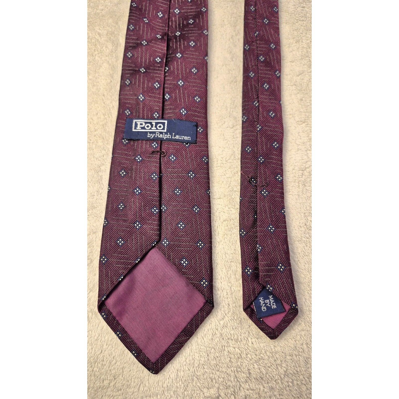 Polo Ralph Lauren Vintage Polo Ralph Lauren Silk Tie Red Geometric Necktie Size ONE SIZE - 8 Thumbnail