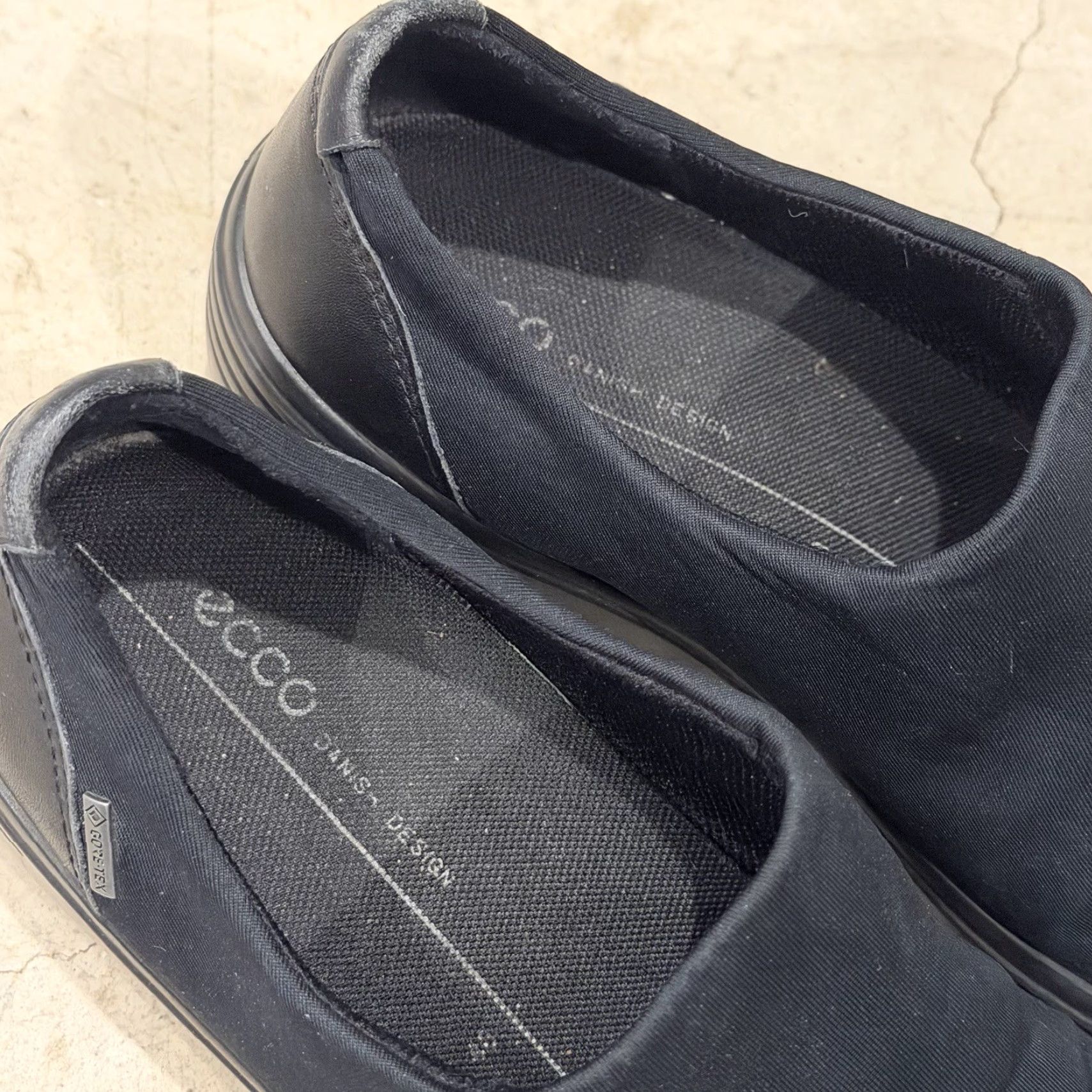 Ecco ECCO Womens Soft 7 Wedge Gore-tex Slip on Sneaker Size 40 US 9 Black Sneaker Women Slip On Wedge Gore-tex Casual Pre-owned Good Size US 10 / IT 40 - 3 Thumbnail