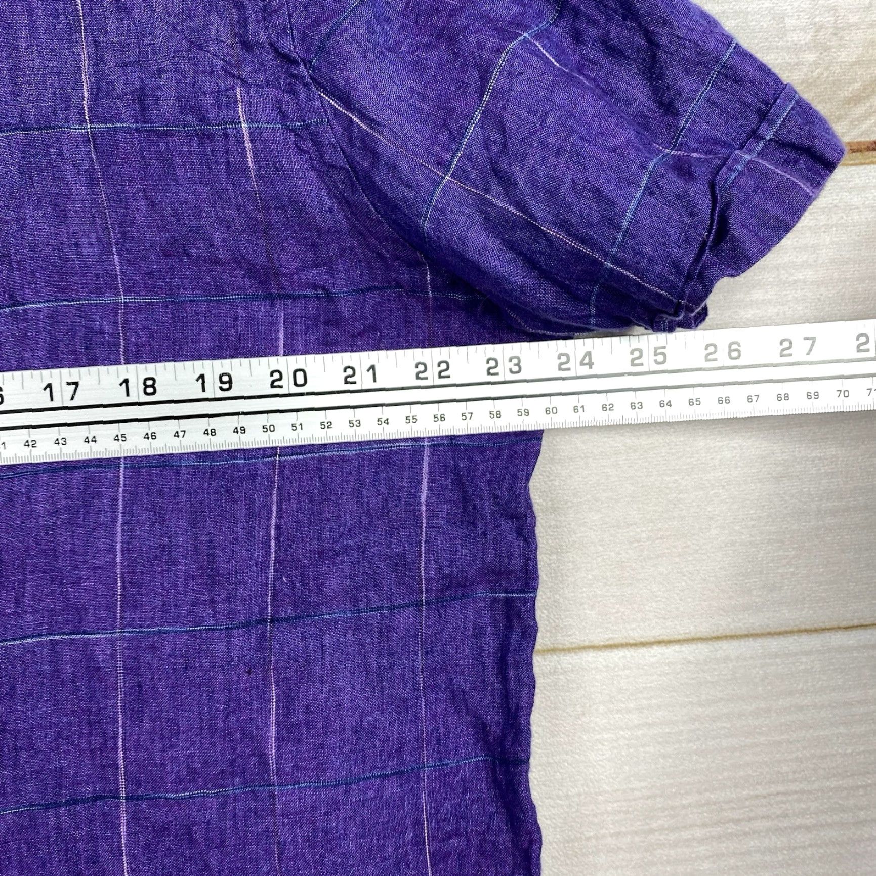 Murano **Baird McNutt Men's XL Purple Linen Check Shirt** User: Baird McNutt Men's XL Murano Purple Linen Check Shirt Size US XL / EU 56 / 4 - 5 Thumbnail