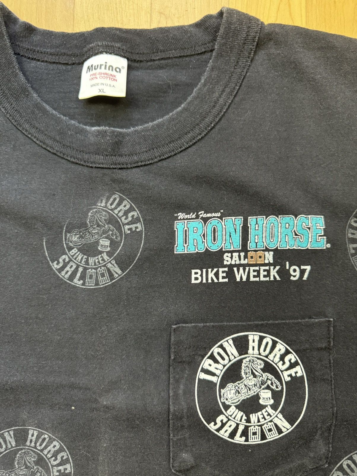 Vintage Vintage 1997 Iron Horse Saloon Bike Week 90s Rare AOP Shirt Size US XL / EU 56 / 4 - 5 Thumbnail
