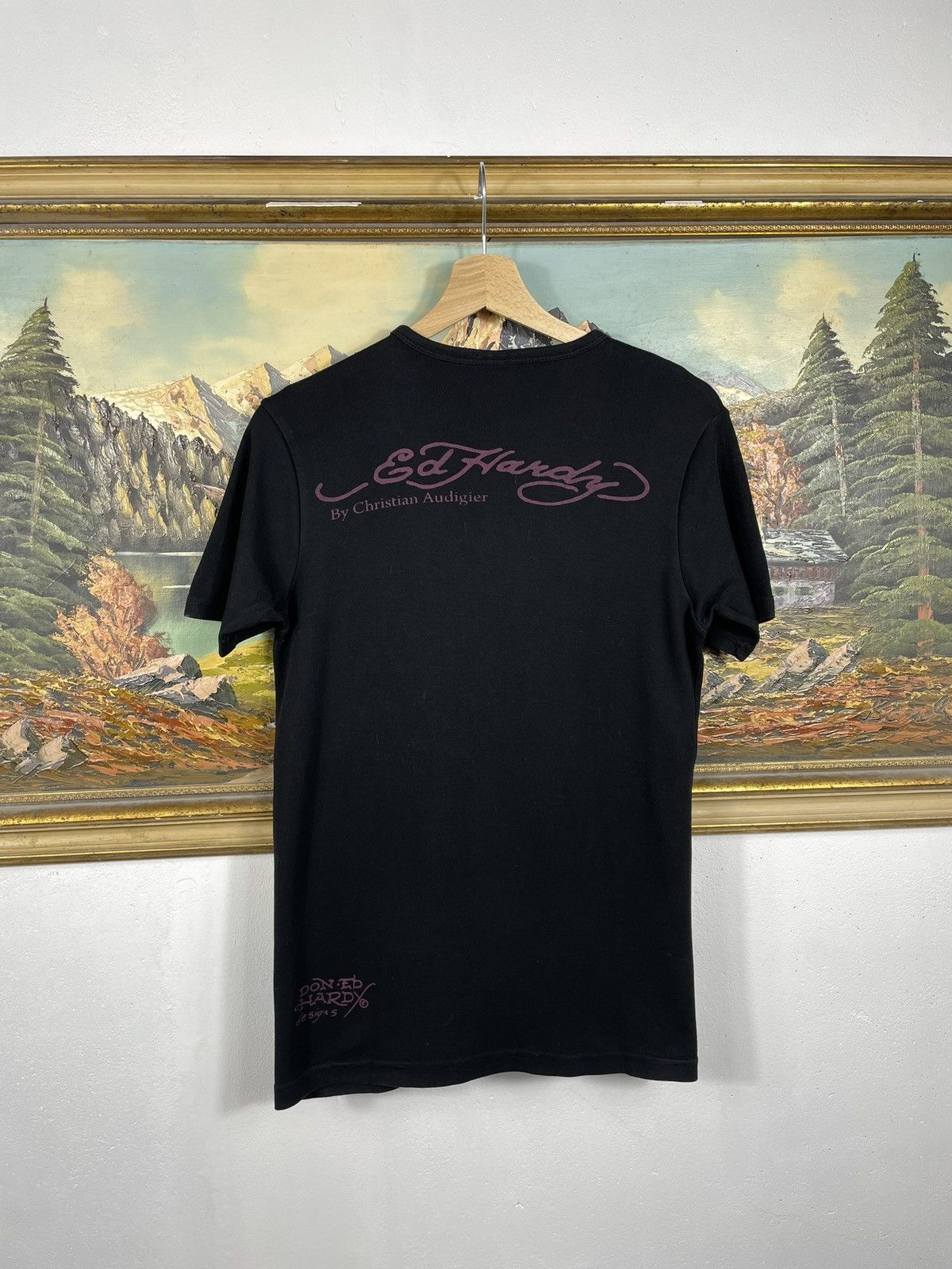 Christian Audigier × Ed Hardy × Vintage Ed Hardy Retro 00s Tees Short Sleeve Affliction Grunge Cyber Size S / US 4 / IT 40 - 6 Thumbnail