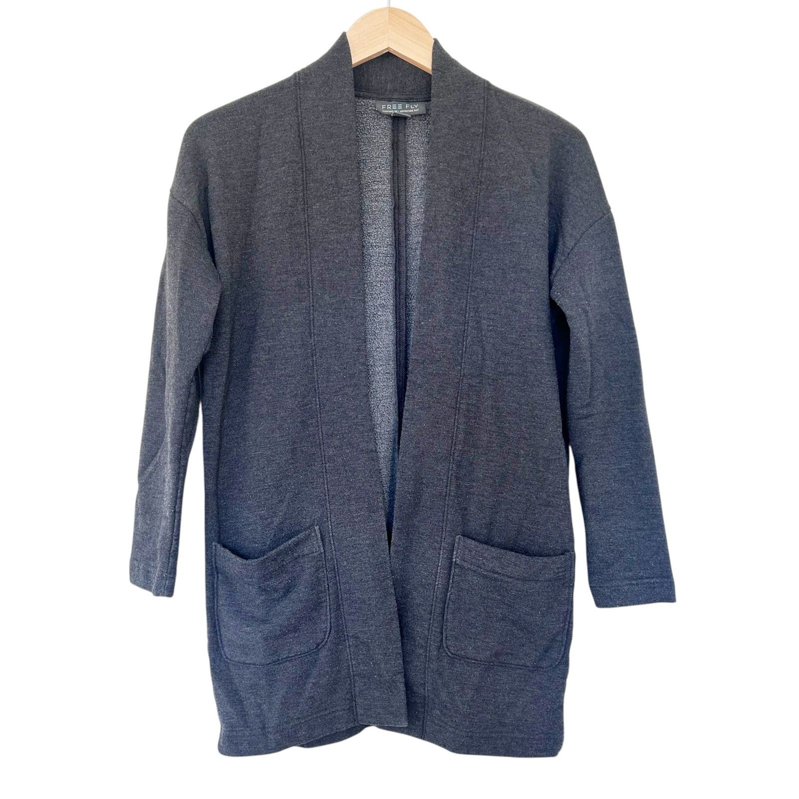 Other Free Fly Gray Open Front Cardigan Sz S Size S / US 4 / IT 40 - 1 Thumbnail