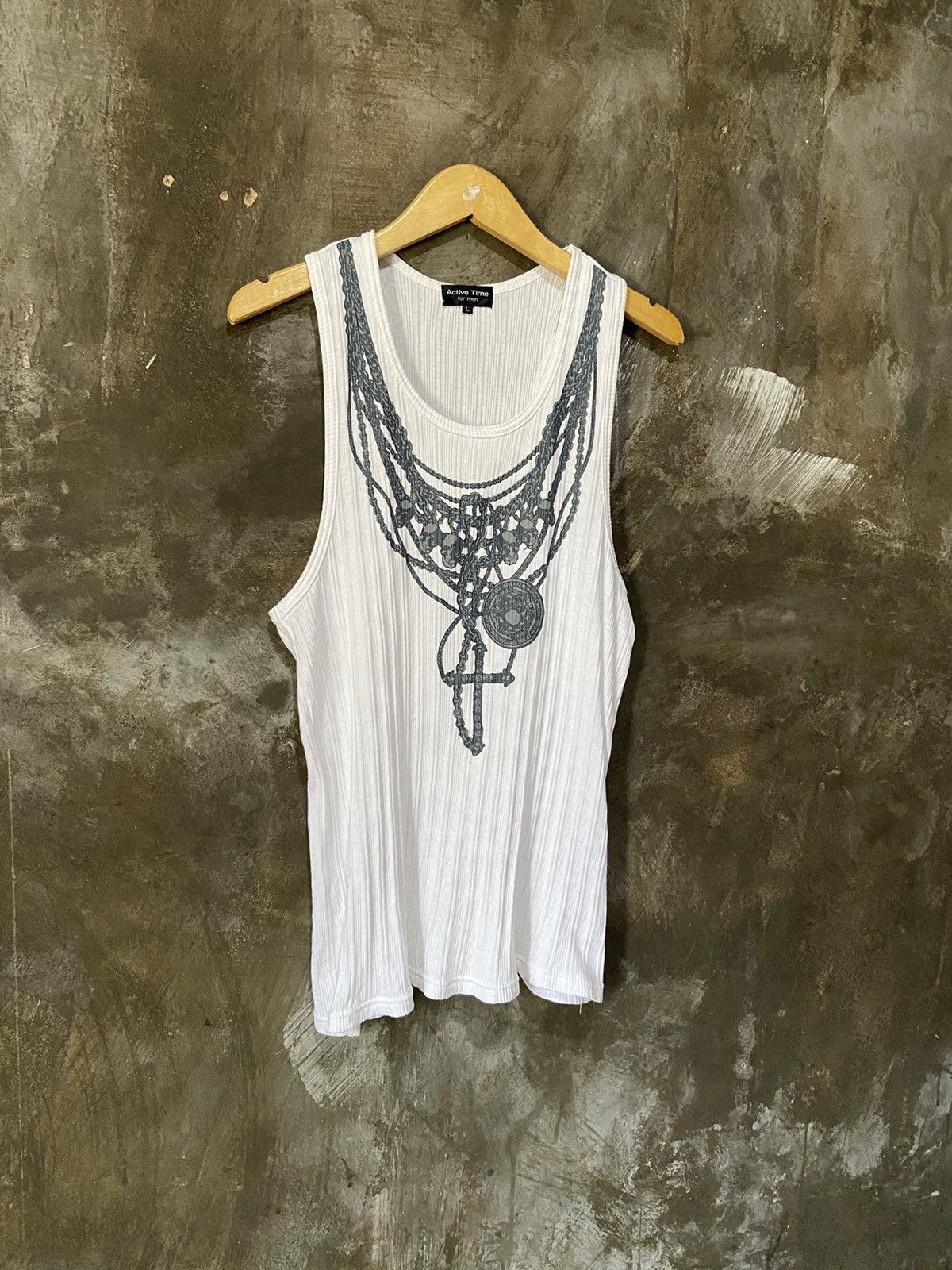 Japanese Brand Japanese-Pleats Skull Cross Tank Top ifsixwasnine style Size US L / EU 52-54 / 3 - 3 Thumbnail