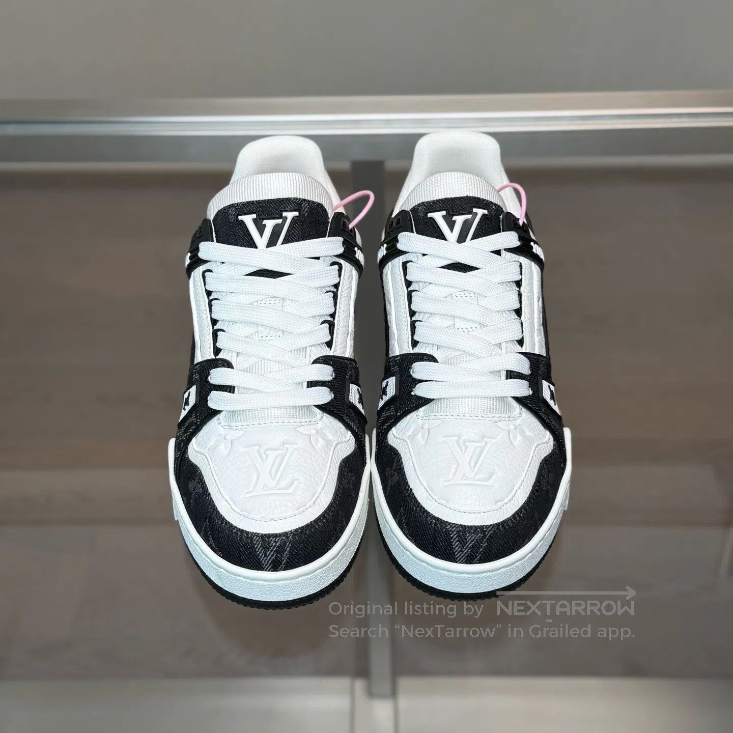 Louis Vuitton Louis Vuitton Trainer Black and White Jeans shoes Size US 6 / IT 36 - 2 Thumbnail