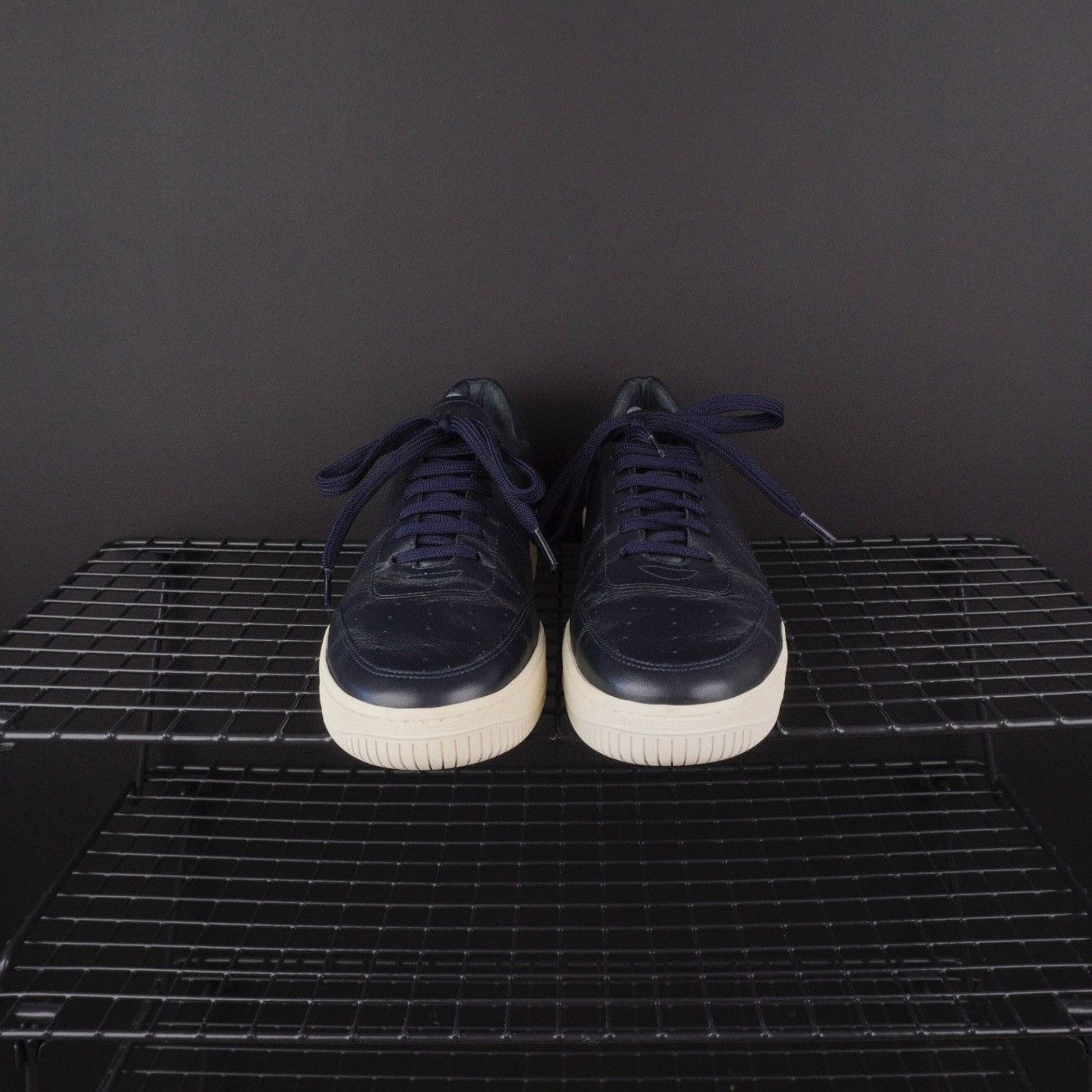 Sandro Sandro dark blue cow leather sneakers Size US 9 / EU 42 - 2 Thumbnail