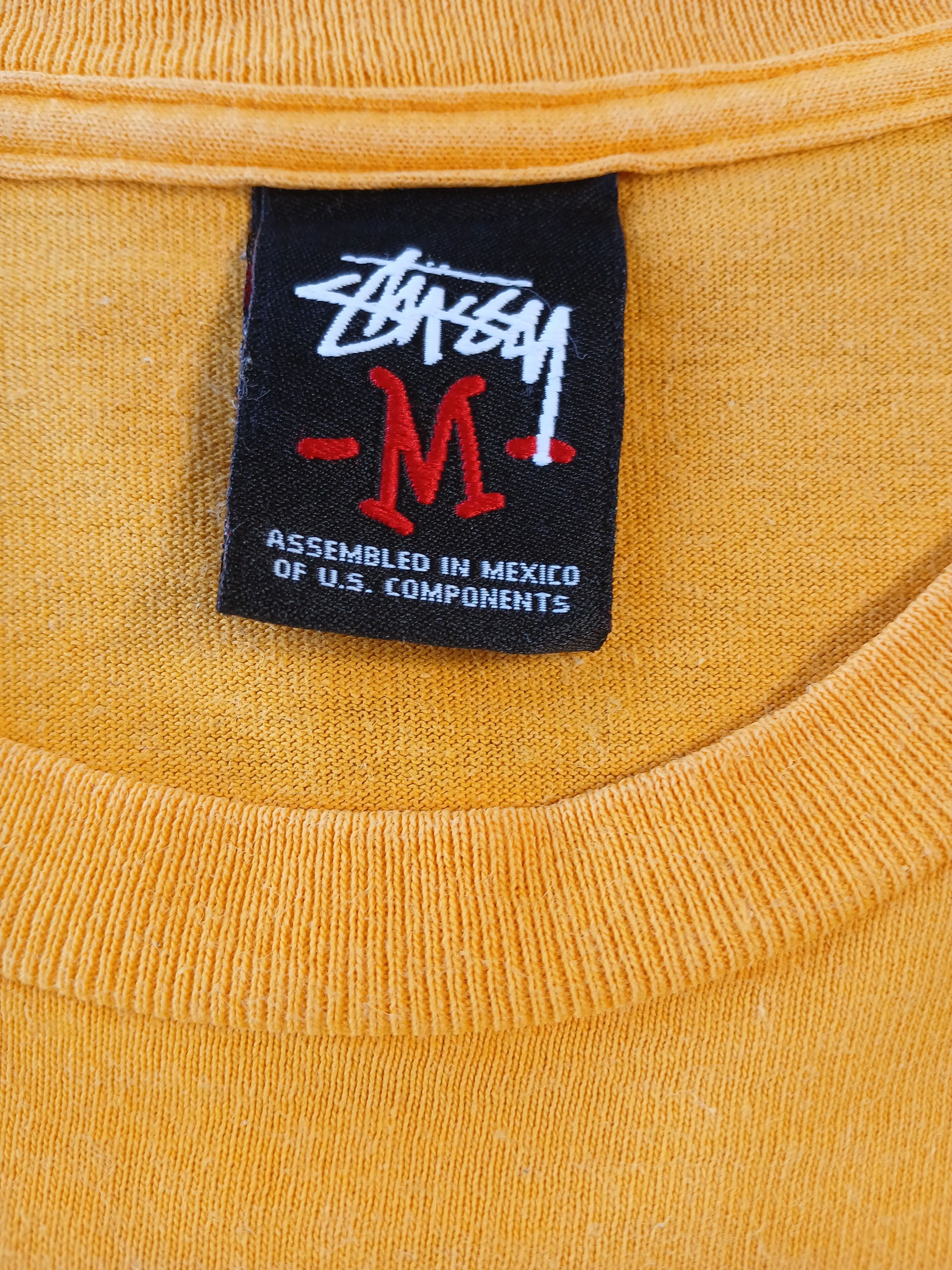 Stussy × Vintage Stussy Skull Sneaker Lace World Tour Yellow Tshirt Size US M / EU 48-50 / 2 - 3 Thumbnail