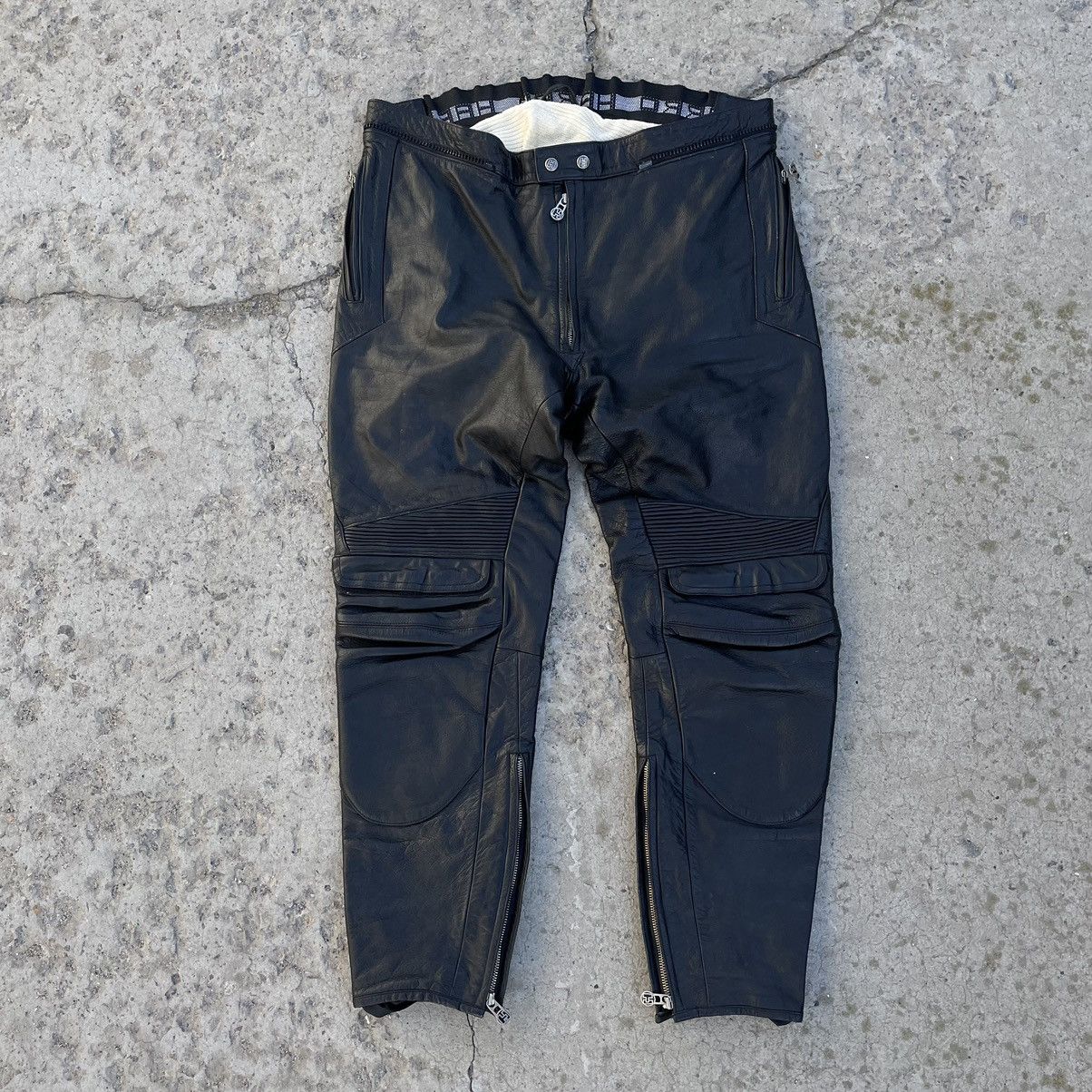 Leather × Vintage Vintage Leather Pants Moto Y2K Hard 90s USA Style Size US 36 / EU 52 - 1 Thumbnail