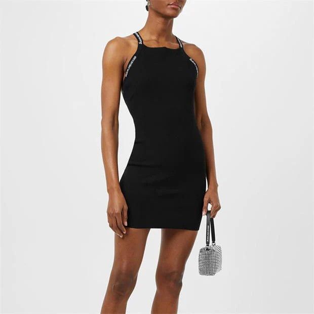 Alexander Wang o1g2r1mq0824 Jacquard Logo Knit Dress in Black Size S / US 4 / IT 40 - 4 Thumbnail