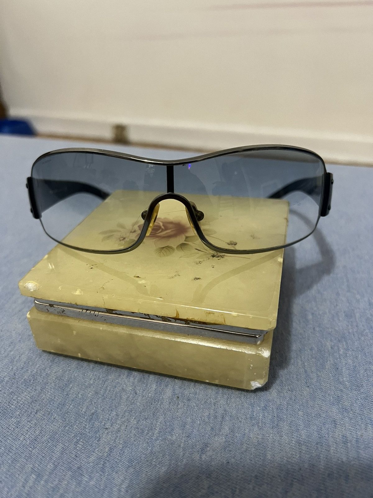 image of Prada Sunglasses in Black/Silver, Men's
