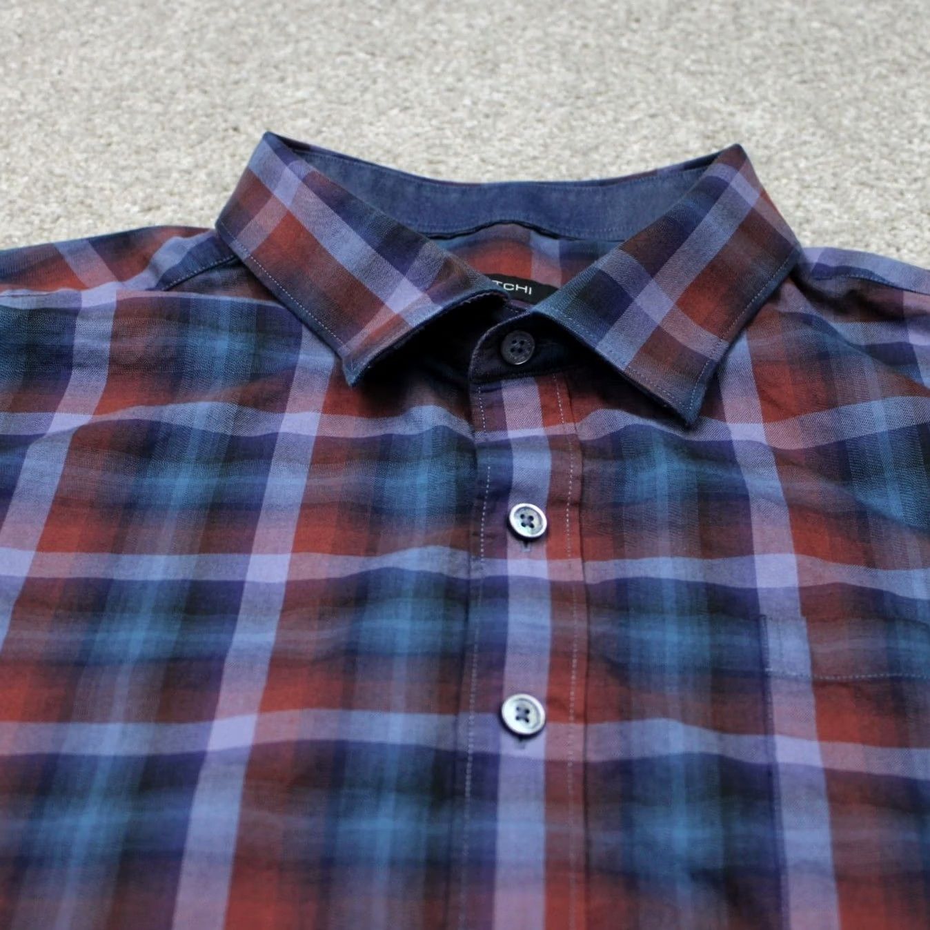 BUGATCHI Bugatchi Uomo Shirt Mens 3XL XXXL Blue Red Classic Fit 100% Cotton Long Sleeve Button-Up Shirt Size US XXL / EU 58 / 5 - 5 Thumbnail