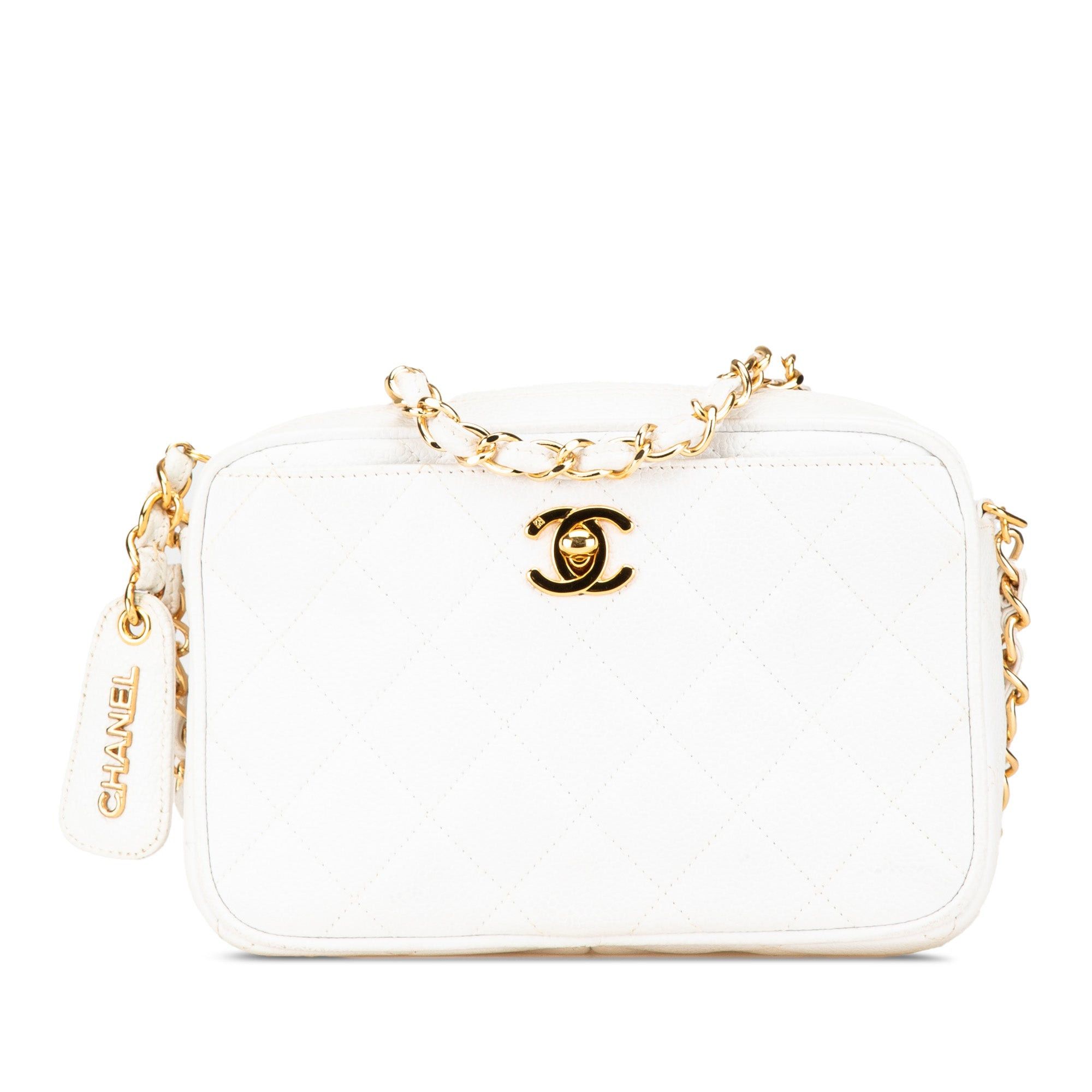 Chanel Chanel Quilted Caviar CC Camera Bag White Size ONE SIZE - 1 Thumbnail
