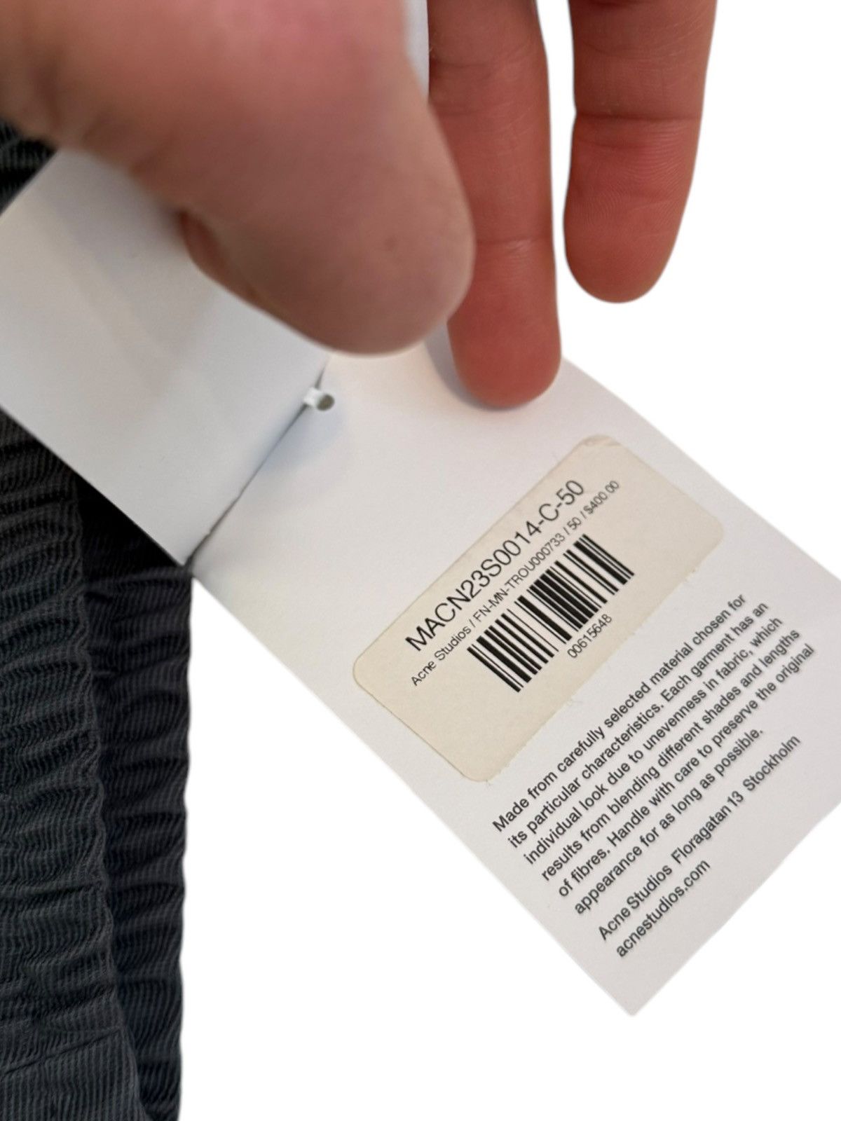 Acne Studios 2023 Grey Relaxed Fit Twill Trouser Size US 36 / EU 52 - 5 Thumbnail