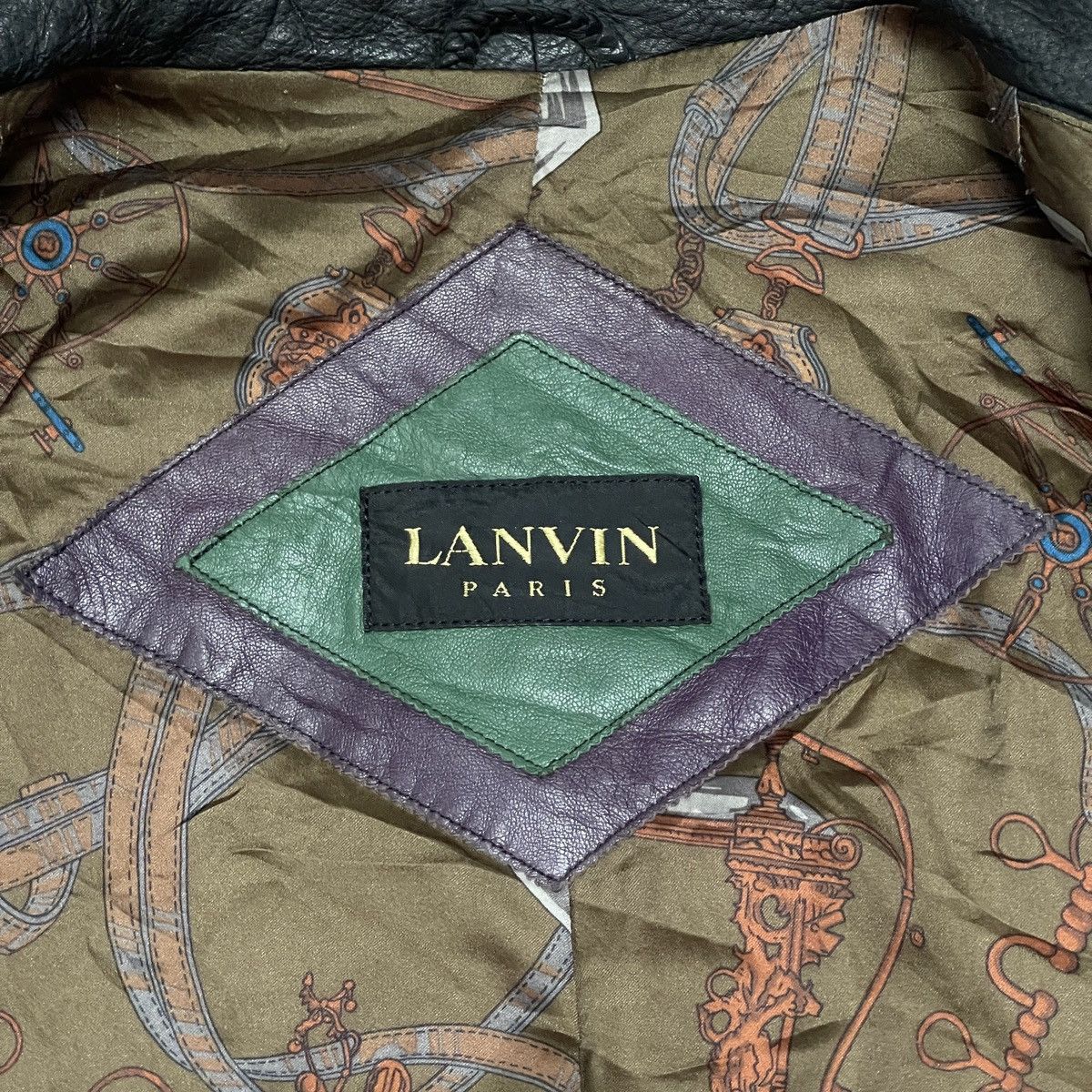 Lanvin Vintage Lanvin Paris Button Up Sheepskin Leather Jacket Size US XL / EU 56 / 4 - 22 Thumbnail