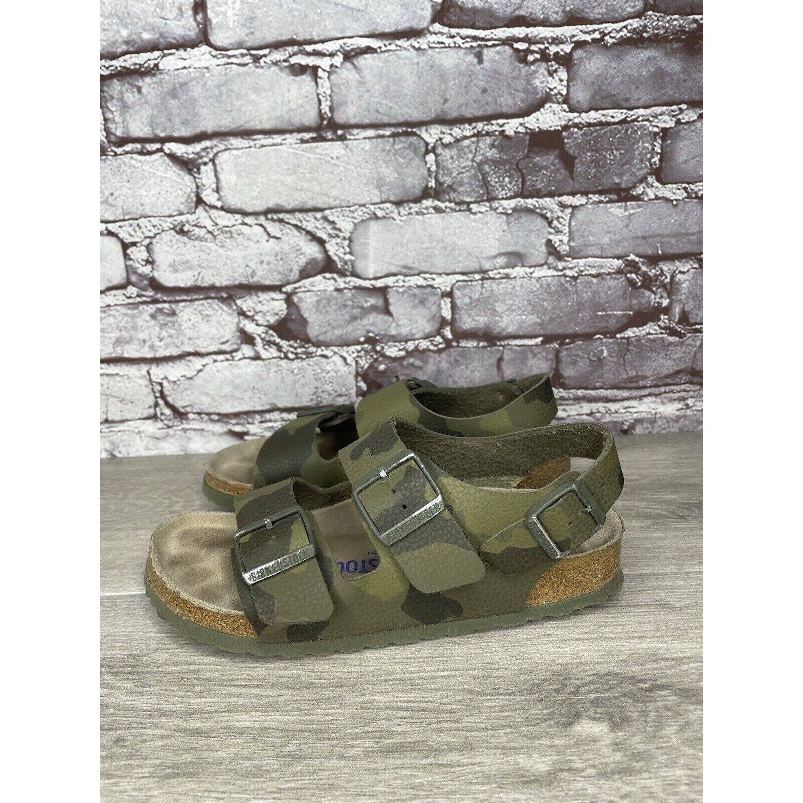 Birkenstock Birkenstock Milano Army Green Leather Ankle Strap Sandals Wo Size US 6.5 / IT 36.5 - 14 Thumbnail