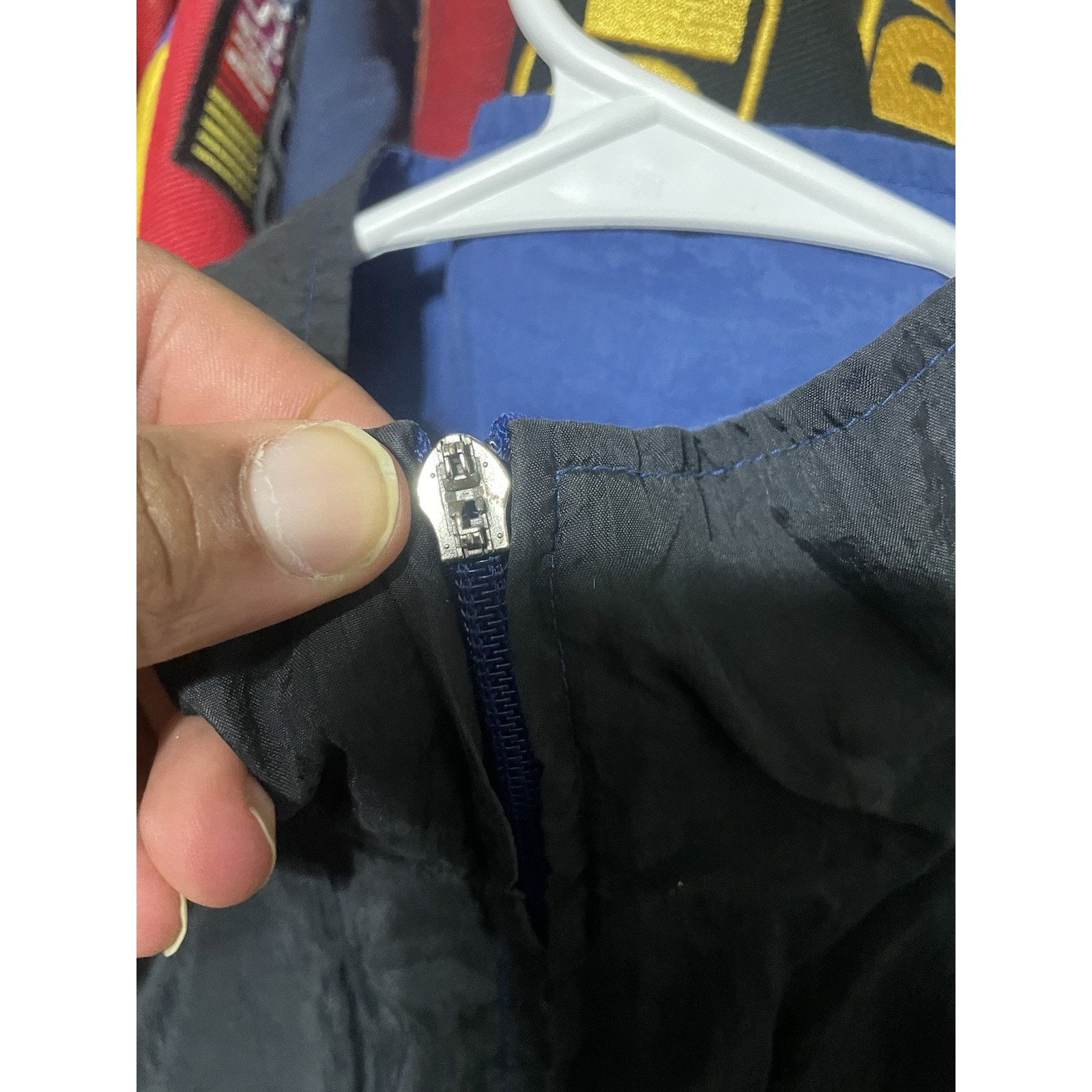 Nike Size M-VTG 90’s Nike Windbreaker Jacket Zip Black White Blue Size US M / EU 48-50 / 2 - 4 Thumbnail