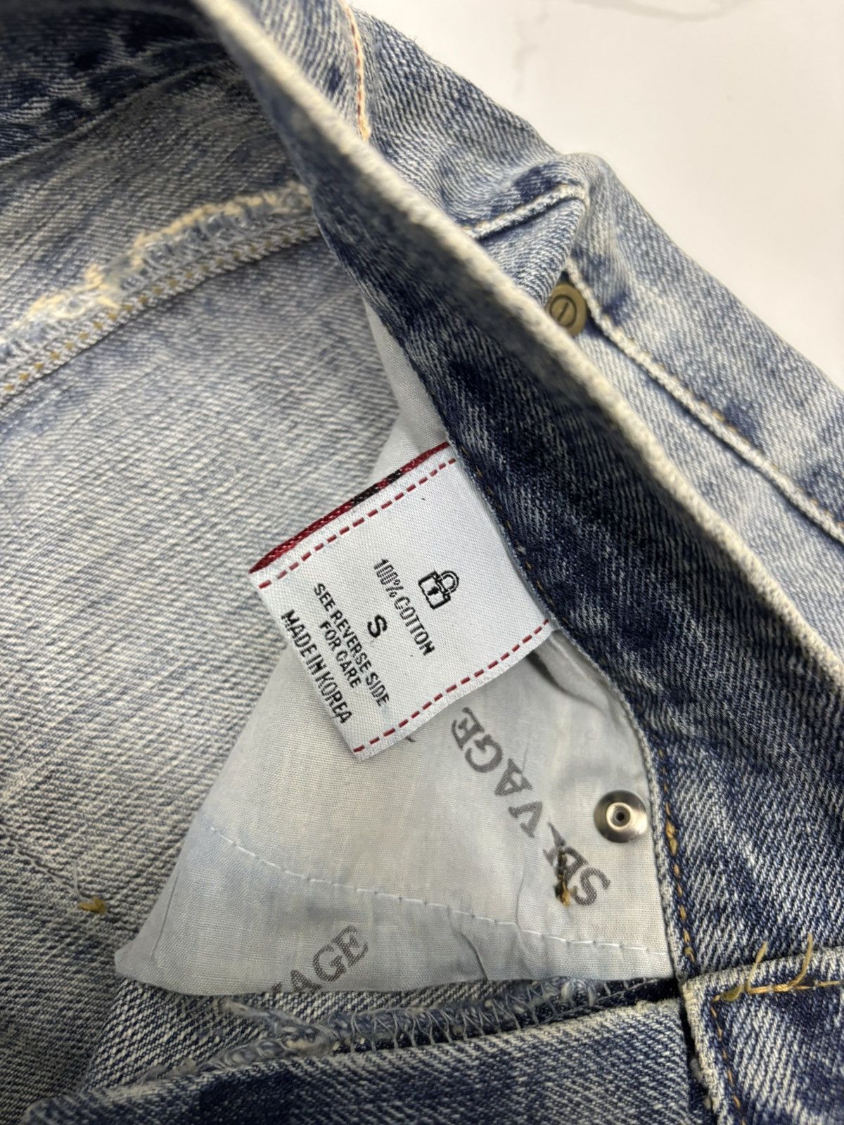 Kapital Vintage L’selvage Distressed Denim Jeans Size US 30 / EU 46 - 11 Thumbnail