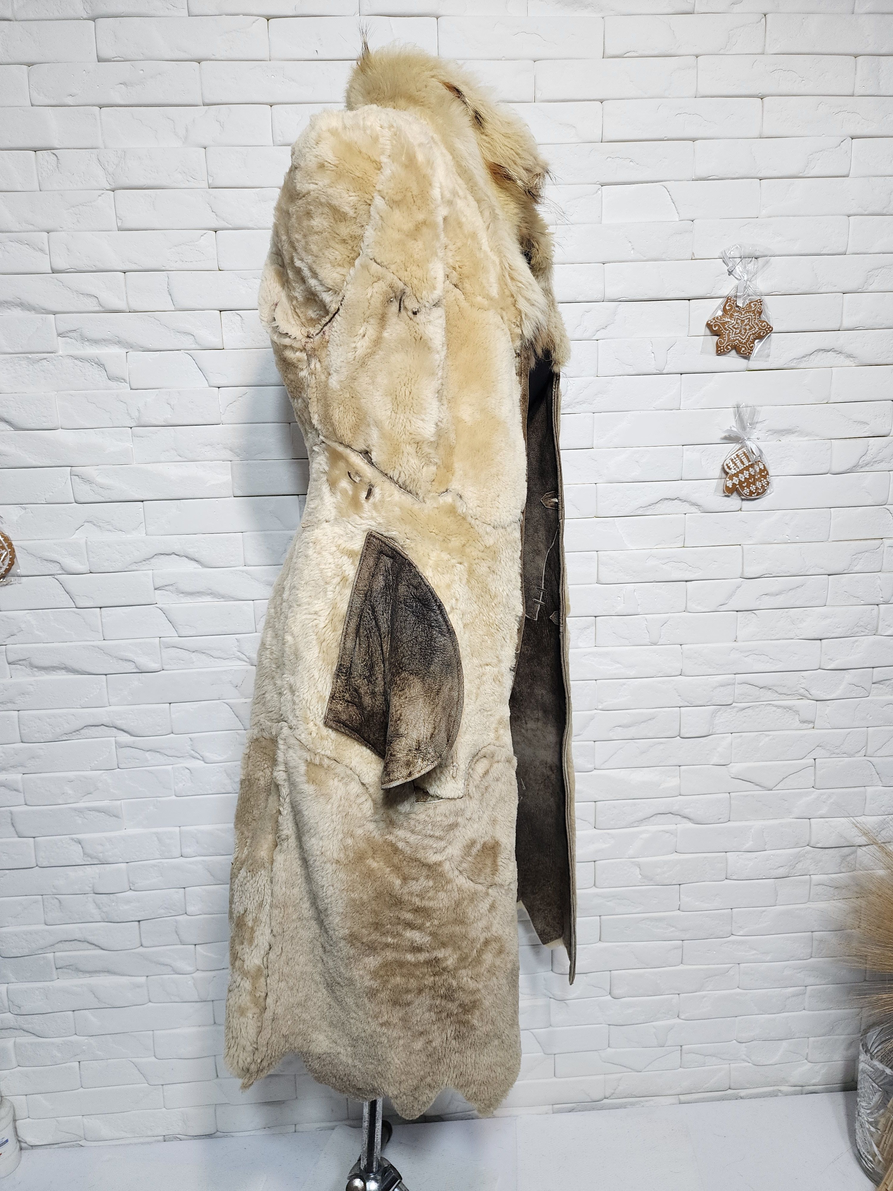 Furla Brown Women's Sheepskin Coat: Leather Winter Outerwear Size S / US 4 / IT 40 - 8 Thumbnail