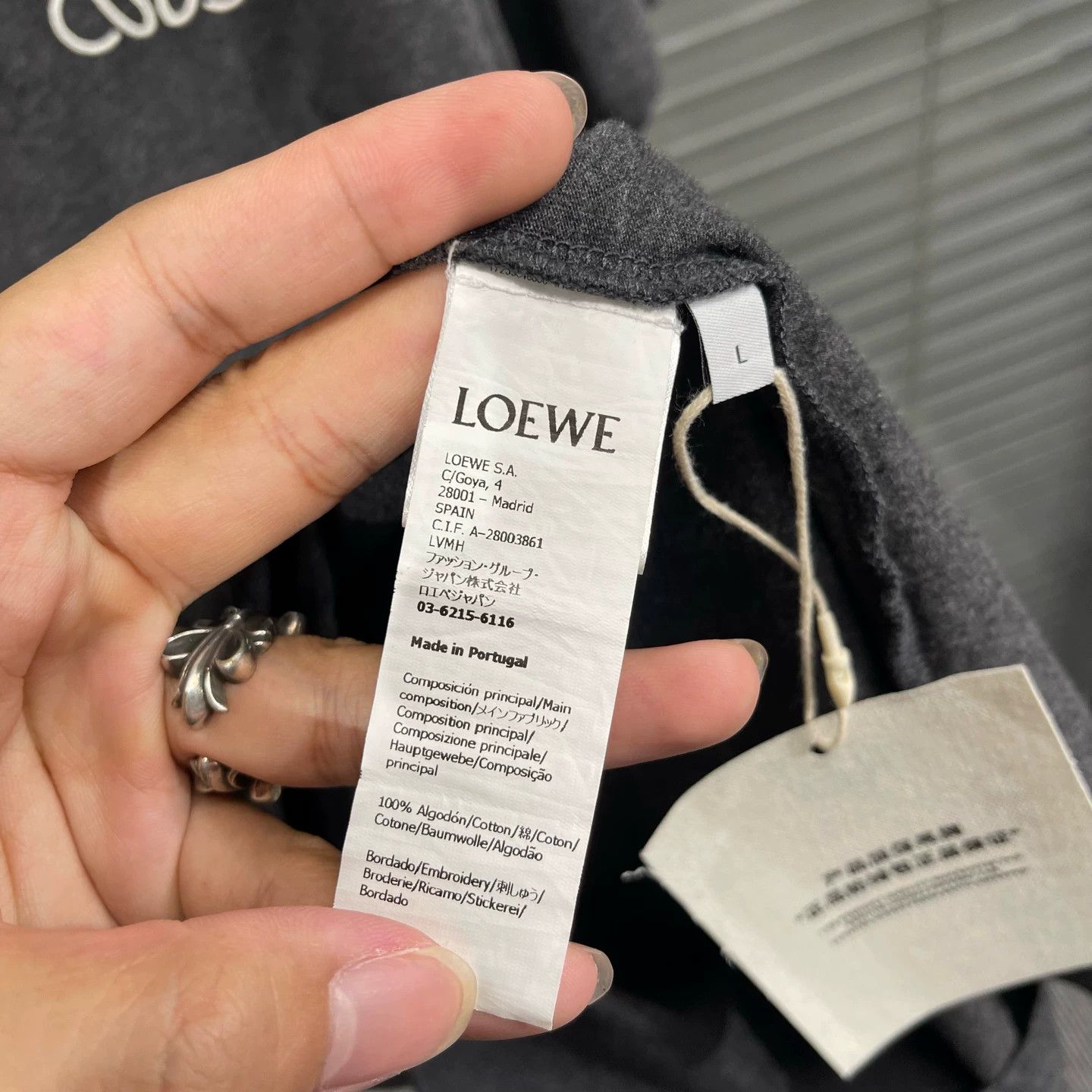 Loewe Loewe Haze Gray Classic Embroidered Logo T-Shirt L 99 New Size L / US 10 / IT 46 - 5 Thumbnail